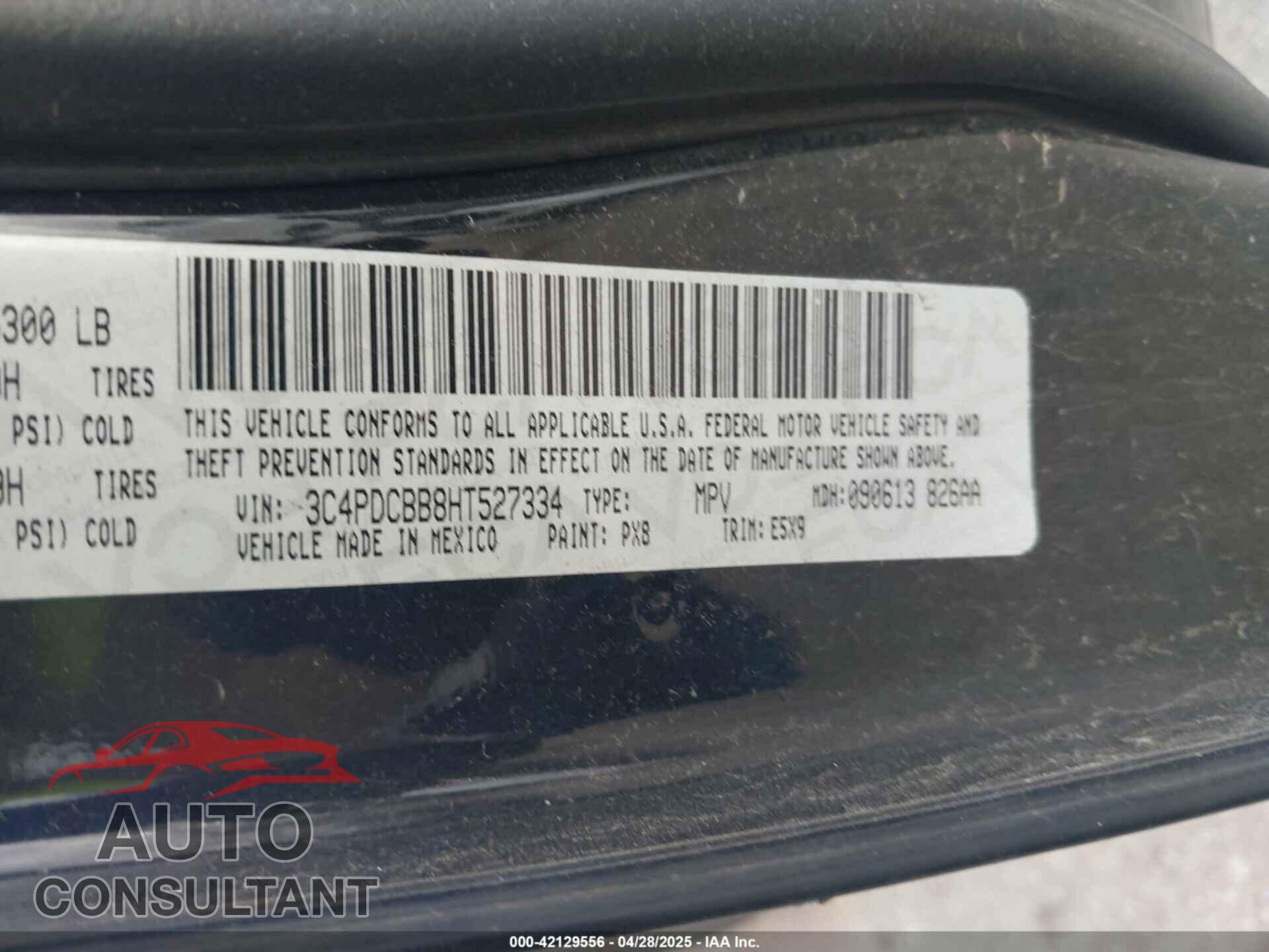 DODGE JOURNEY 2017 - 3C4PDCBB8HT527334