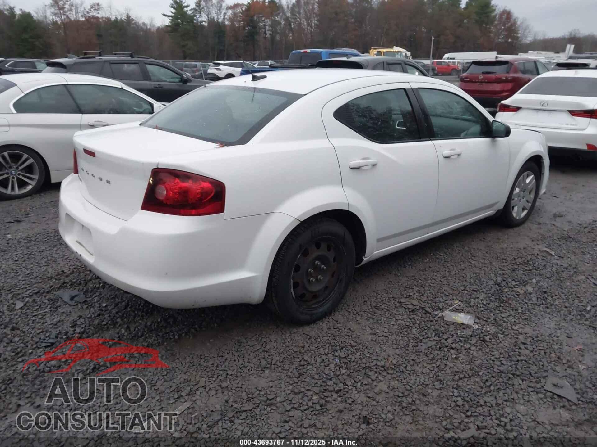DODGE AVENGER 2011 - 1B3BD4FB2BN620854