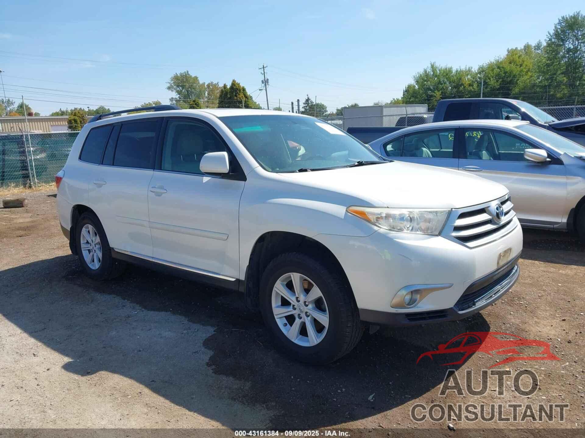TOYOTA HIGHLANDER 2012 - 5TDBK3EHXCS118948