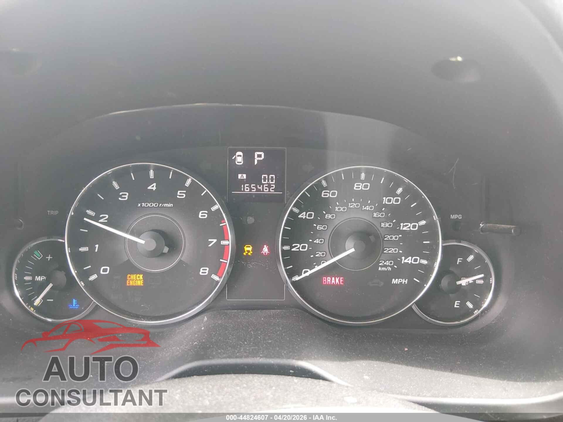 SUBARU OUTBACK 2012 - 4S4BRBCC8C3204494