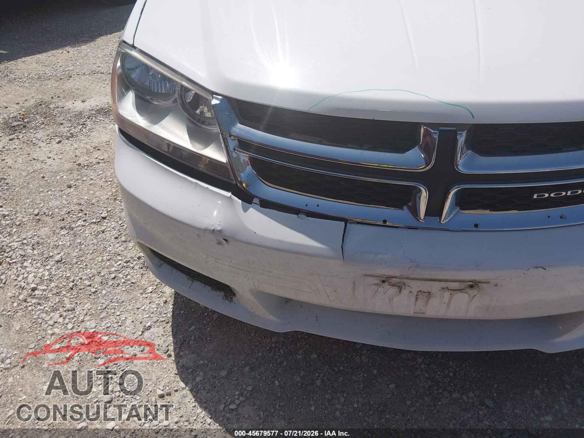 DODGE AVENGER 2013 - 1C3CDZAB1DN627289