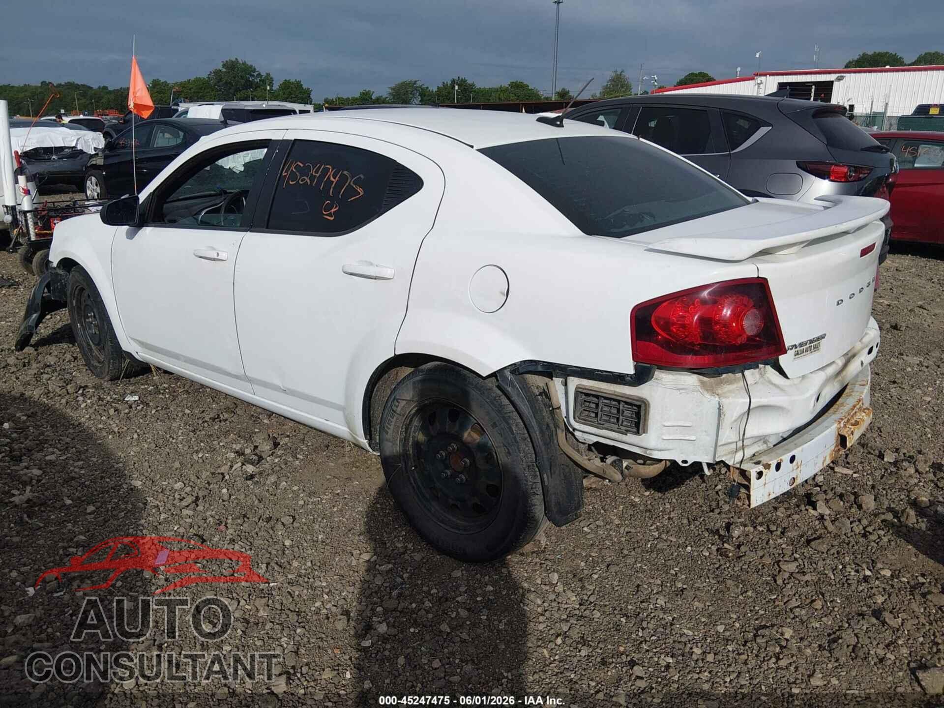 DODGE AVENGER 2012 - 1C3CDZAB5CN110480