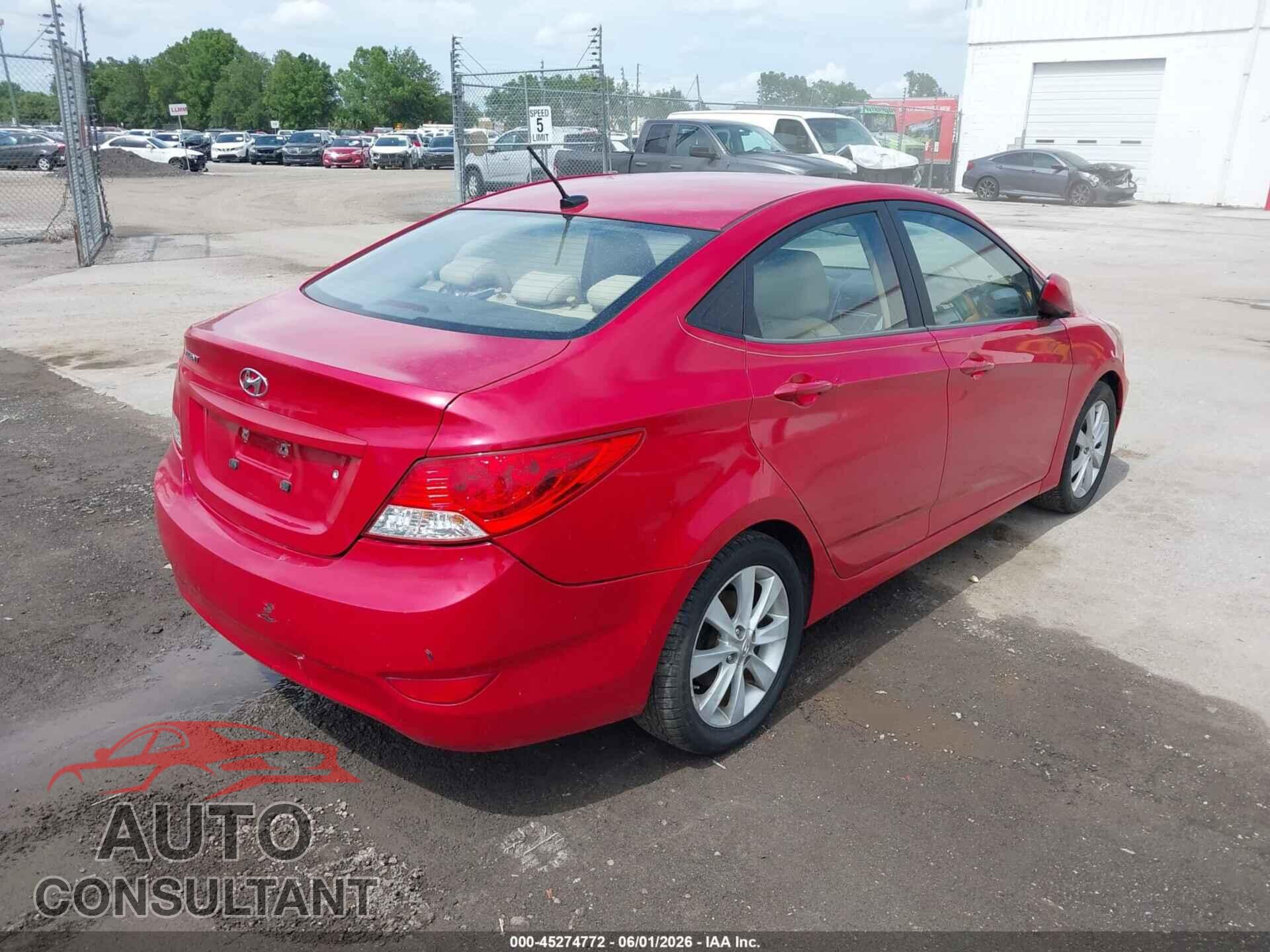 HYUNDAI ACCENT 2012 - KMHCU4AE5CU080052