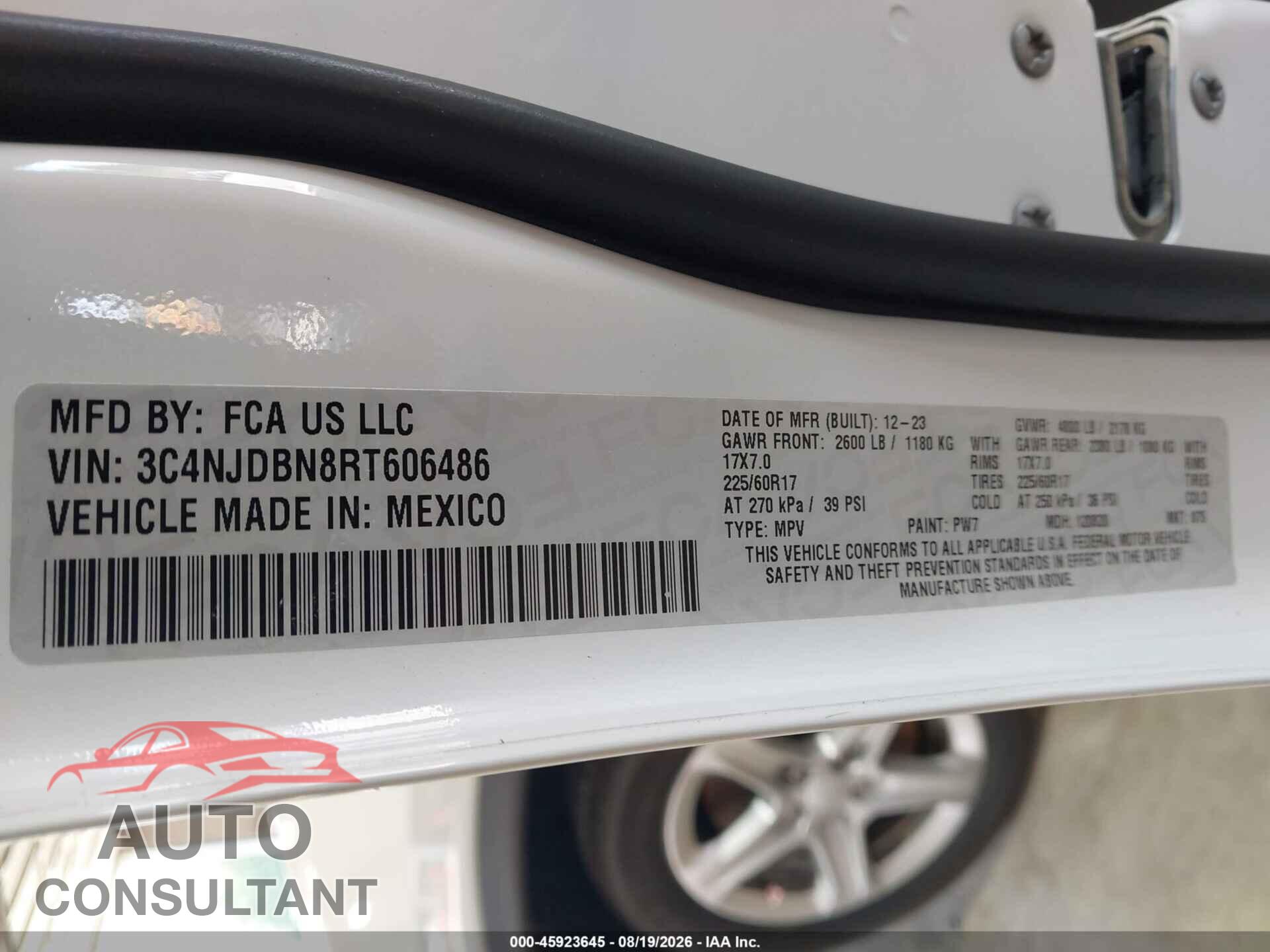 JEEP COMPASS 2024 - 3C4NJDBN8RT606486