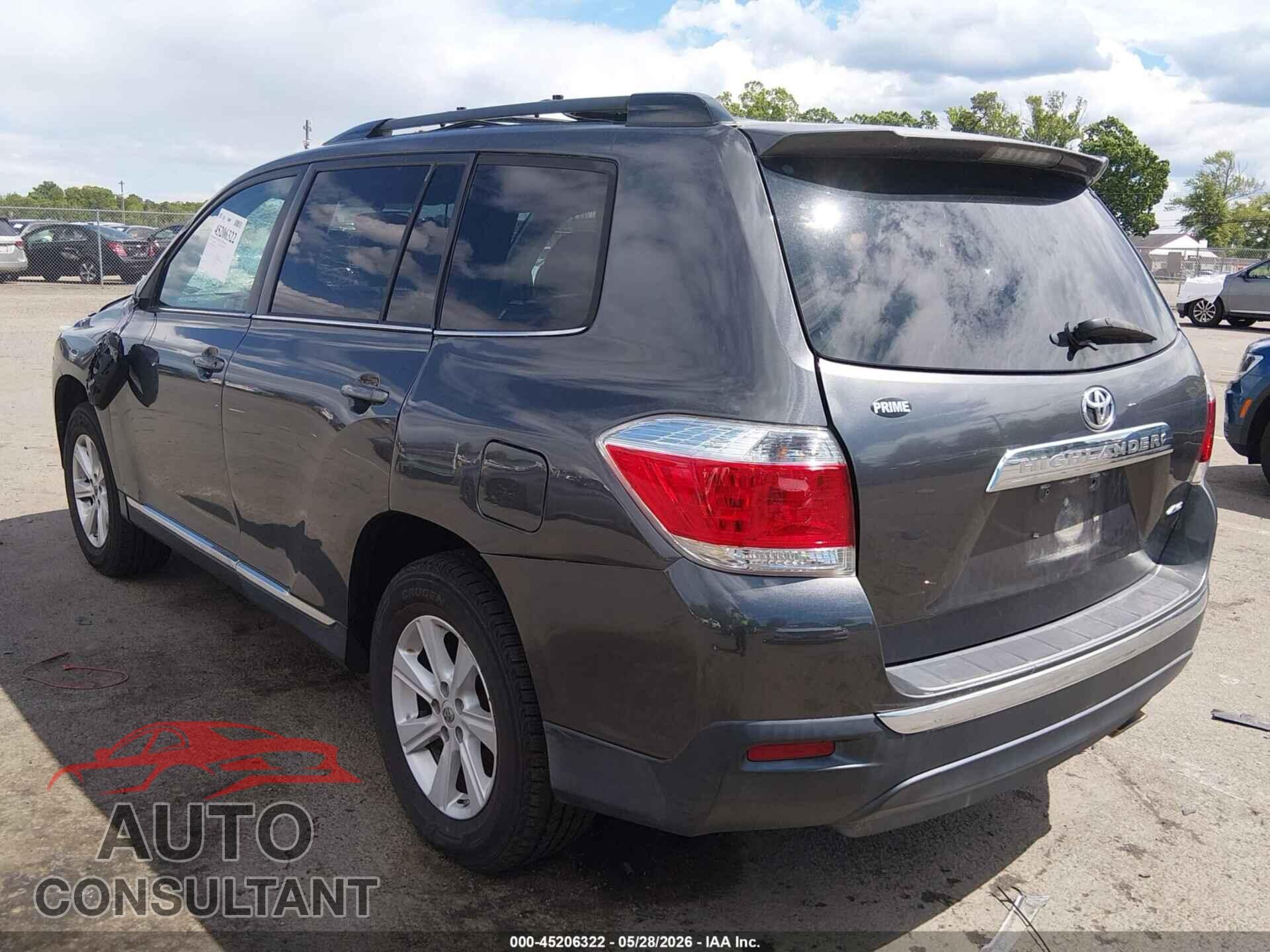 TOYOTA HIGHLANDER 2012 - 5TDBK3EH1CS095446