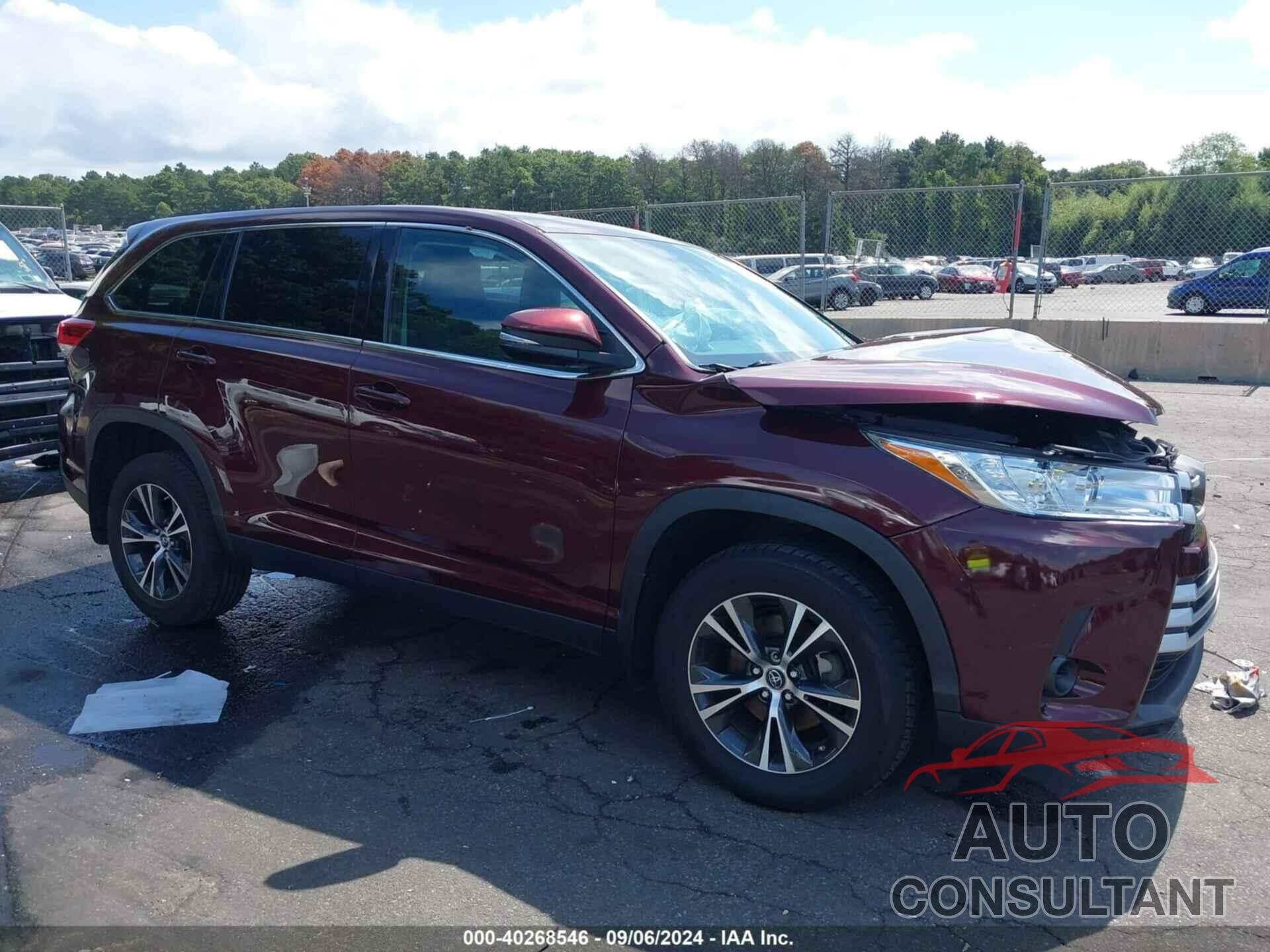 TOYOTA HIGHLANDER 2019 - 5TDBZRFH4KS741591