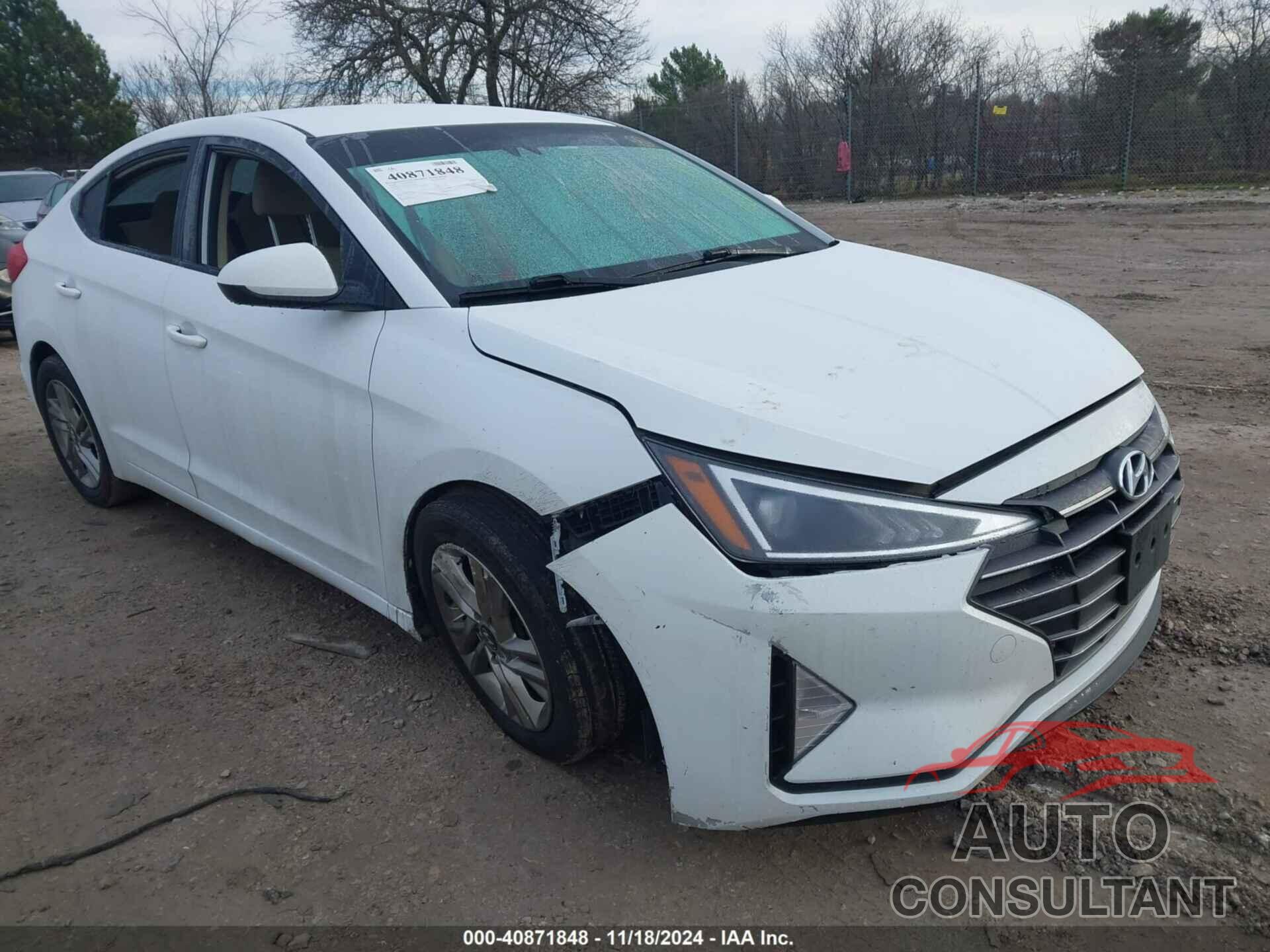 HYUNDAI ELANTRA 2019 - 5NPD84LF7KH462482