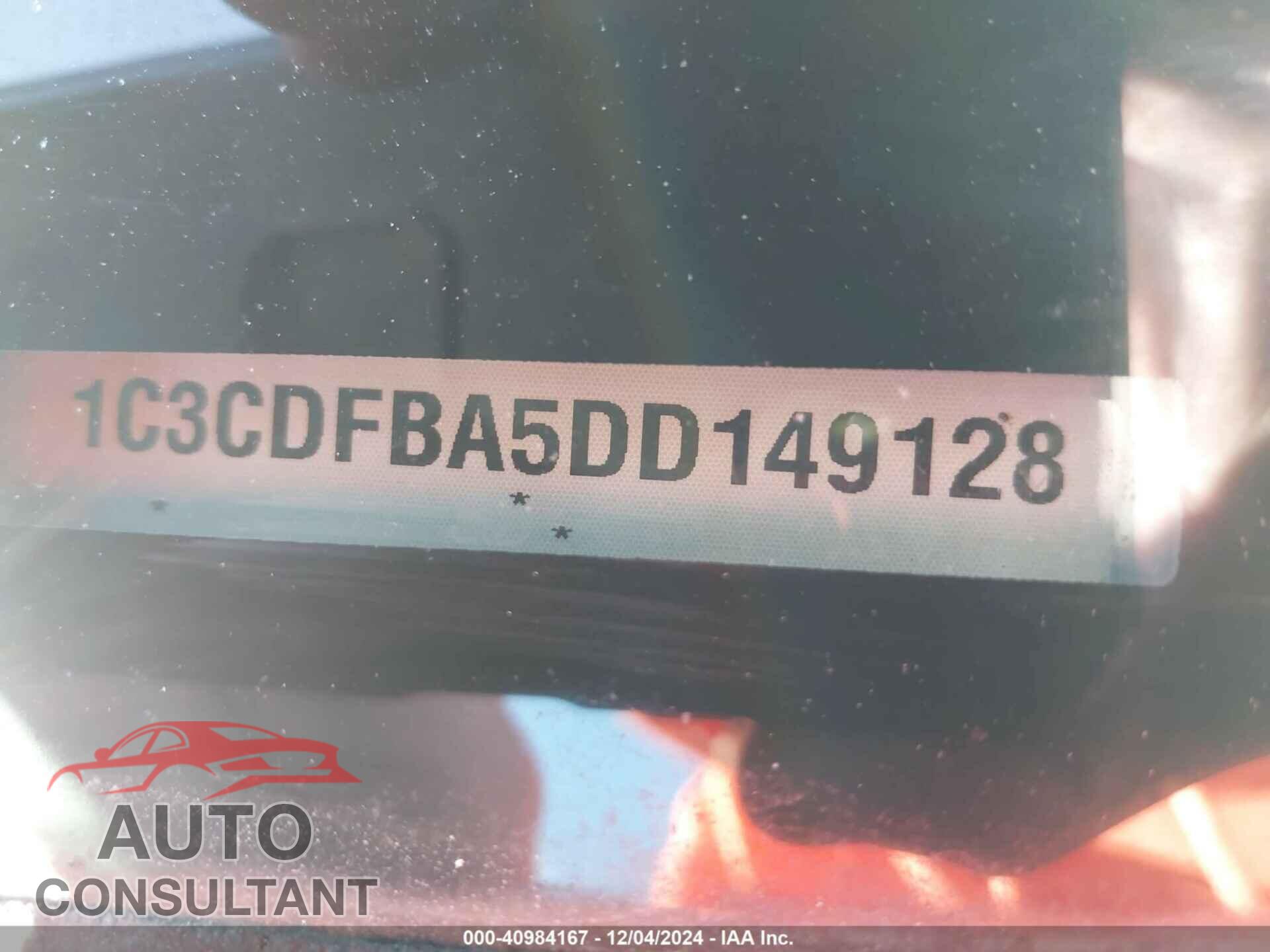 DODGE DART 2013 - 1C3CDFBA5DD149128
