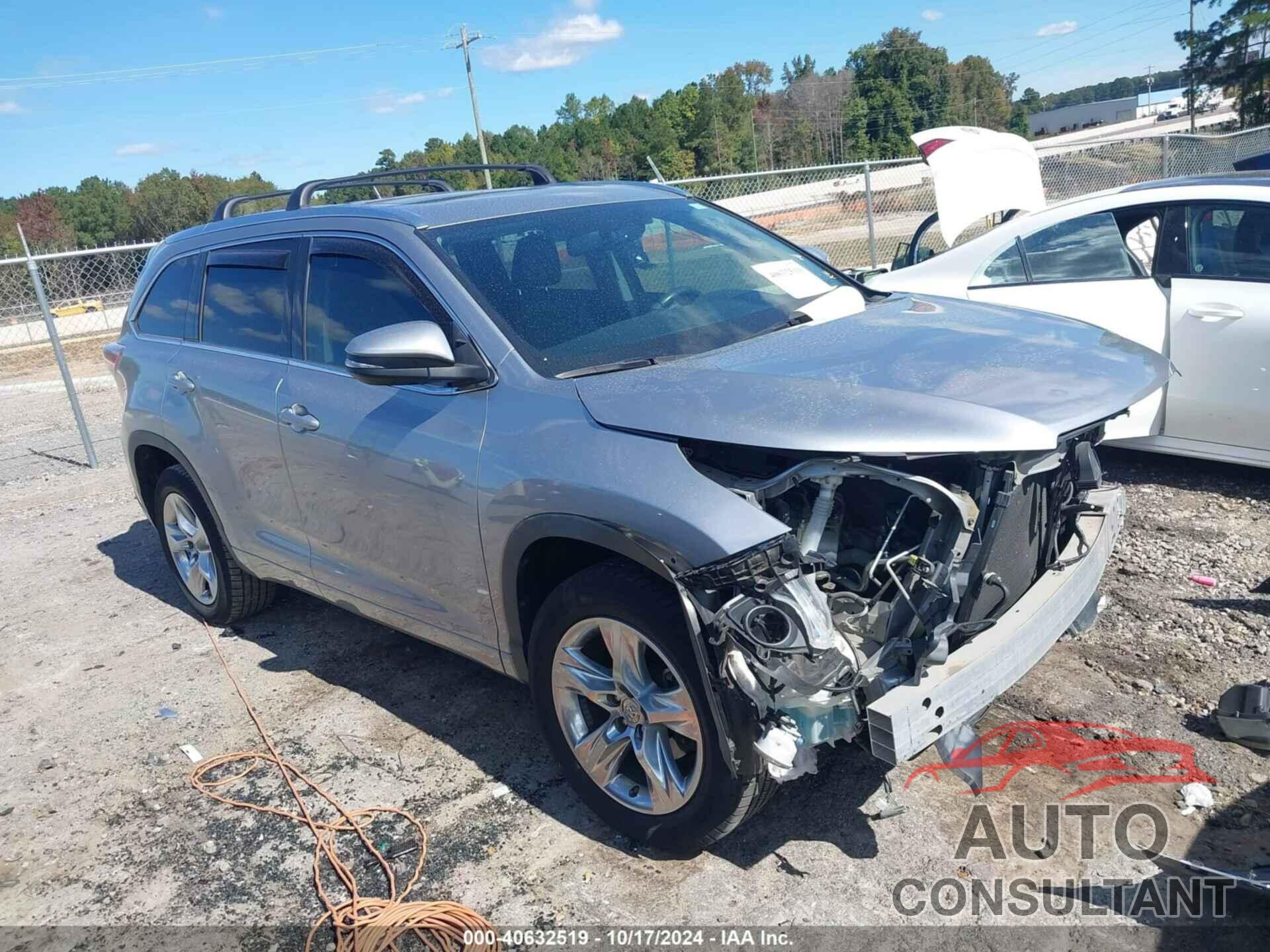 TOYOTA HIGHLANDER 2015 - 5TDYKRFH7FS077808
