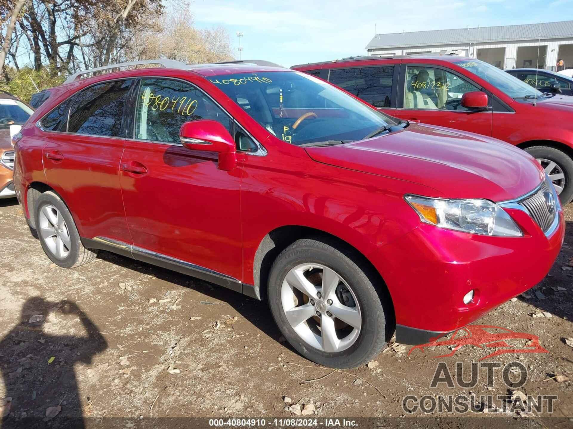 LEXUS RX 350 2012 - 2T2BK1BA6CC131552