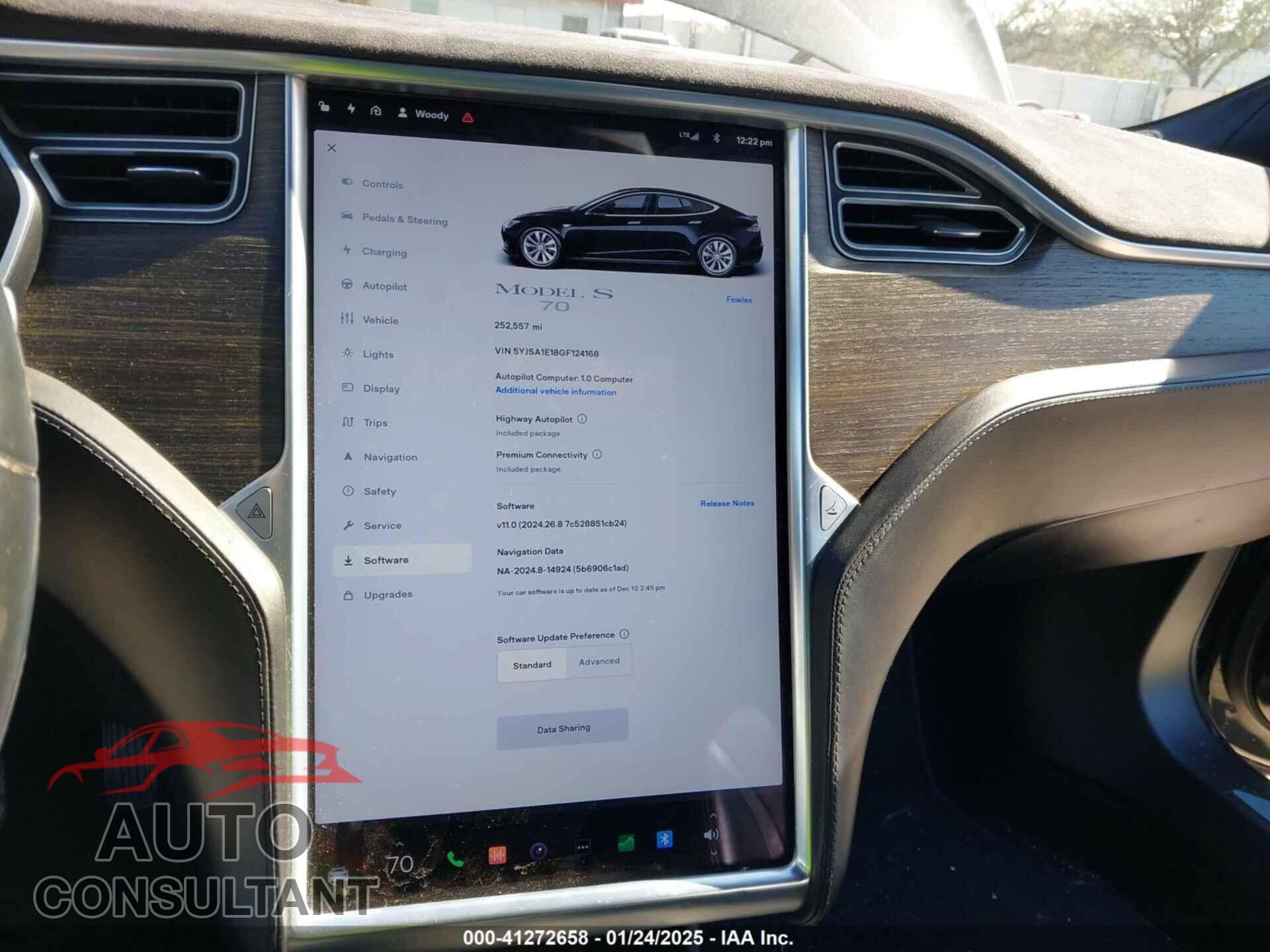 TESLA MODEL S 2016 - 5YJSA1E18GF124168