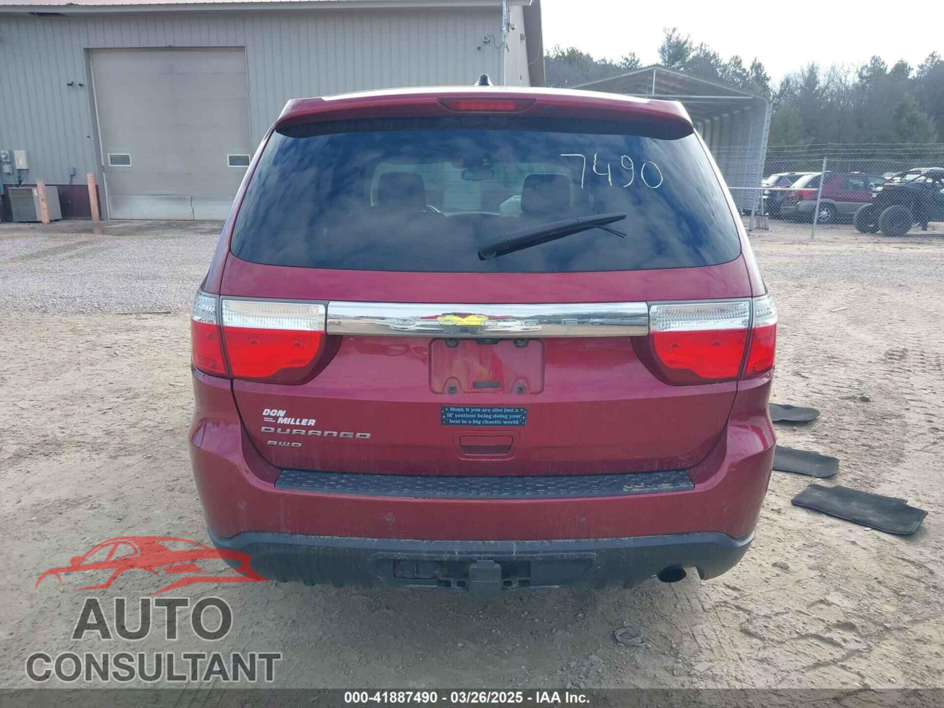 DODGE DURANGO 2013 - 1C4RDJAG2DC582958