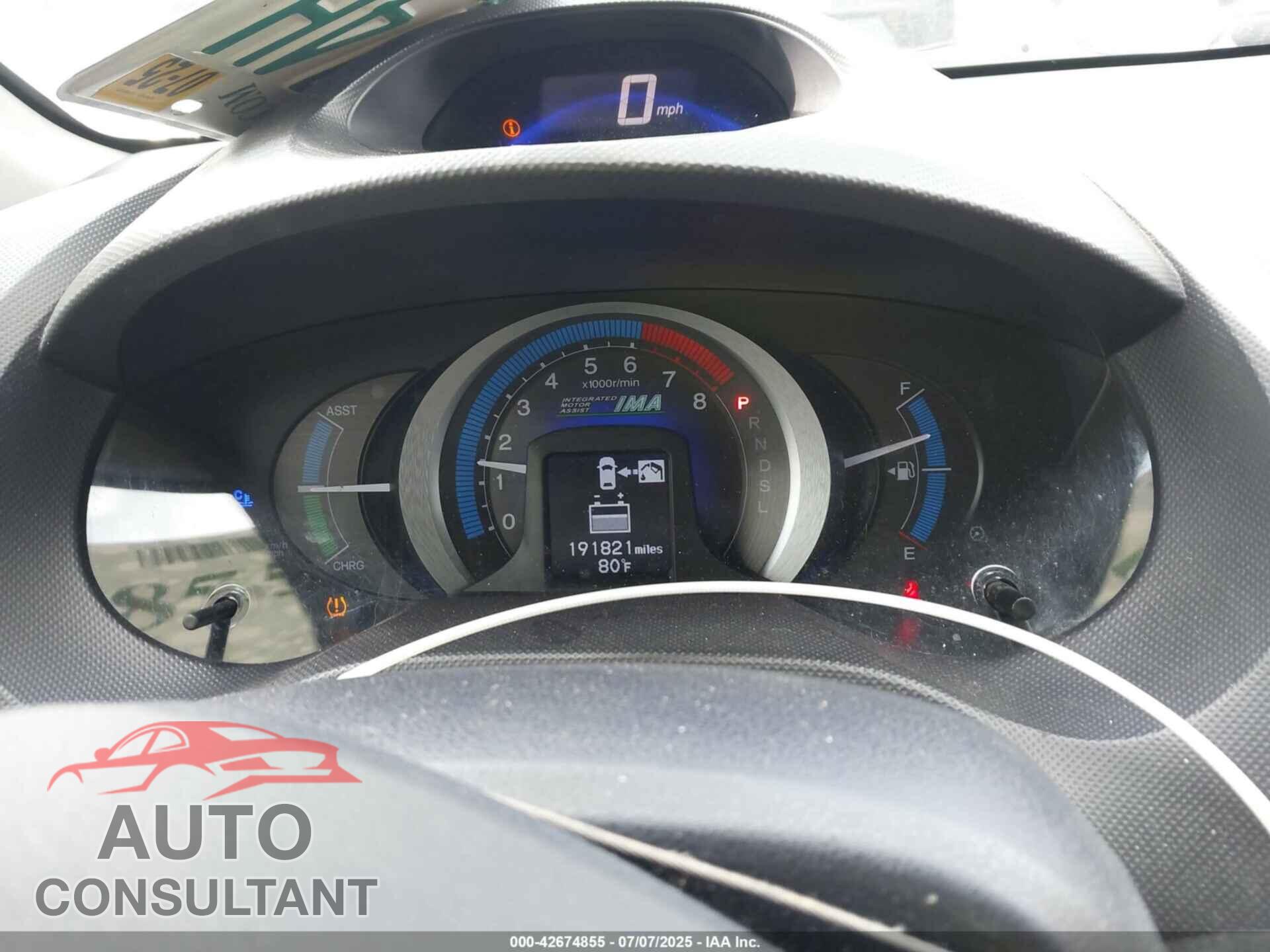 HONDA INSIGHT 2010 - JHMZE2H5XAS002279