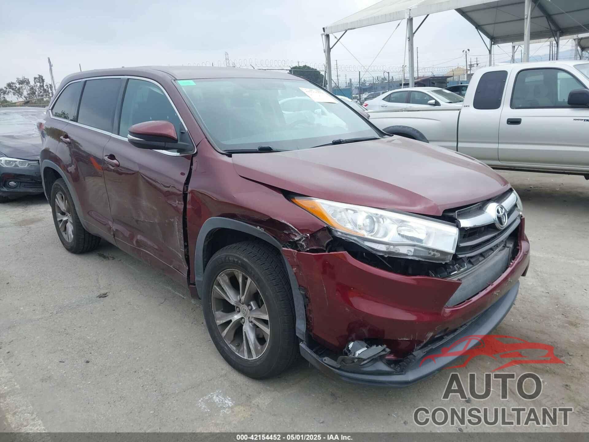 TOYOTA HIGHLANDER 2015 - 5TDZKRFH0FS115786