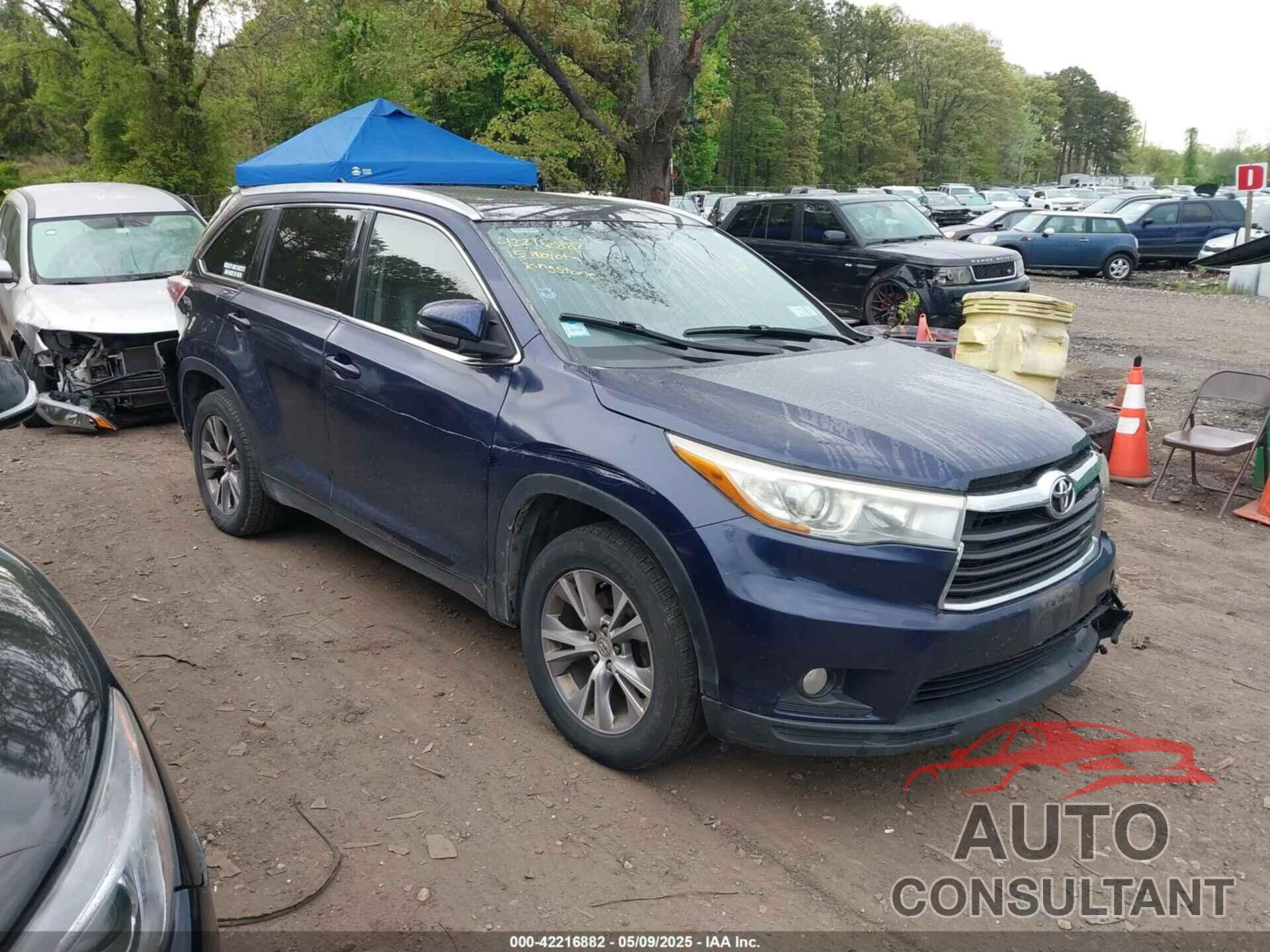 TOYOTA HIGHLANDER 2015 - 5TDKKRFH0FS046180