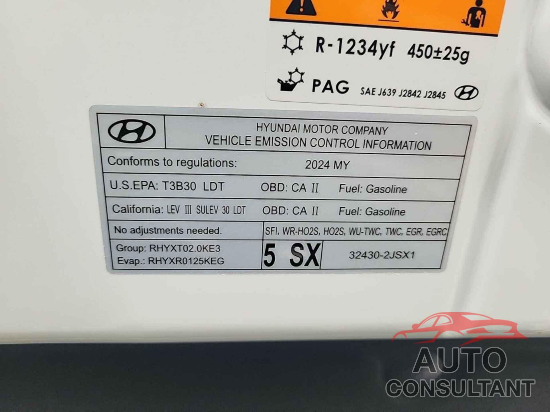 HYUNDAI KONA 2024 - KM8HACAB1RU146331