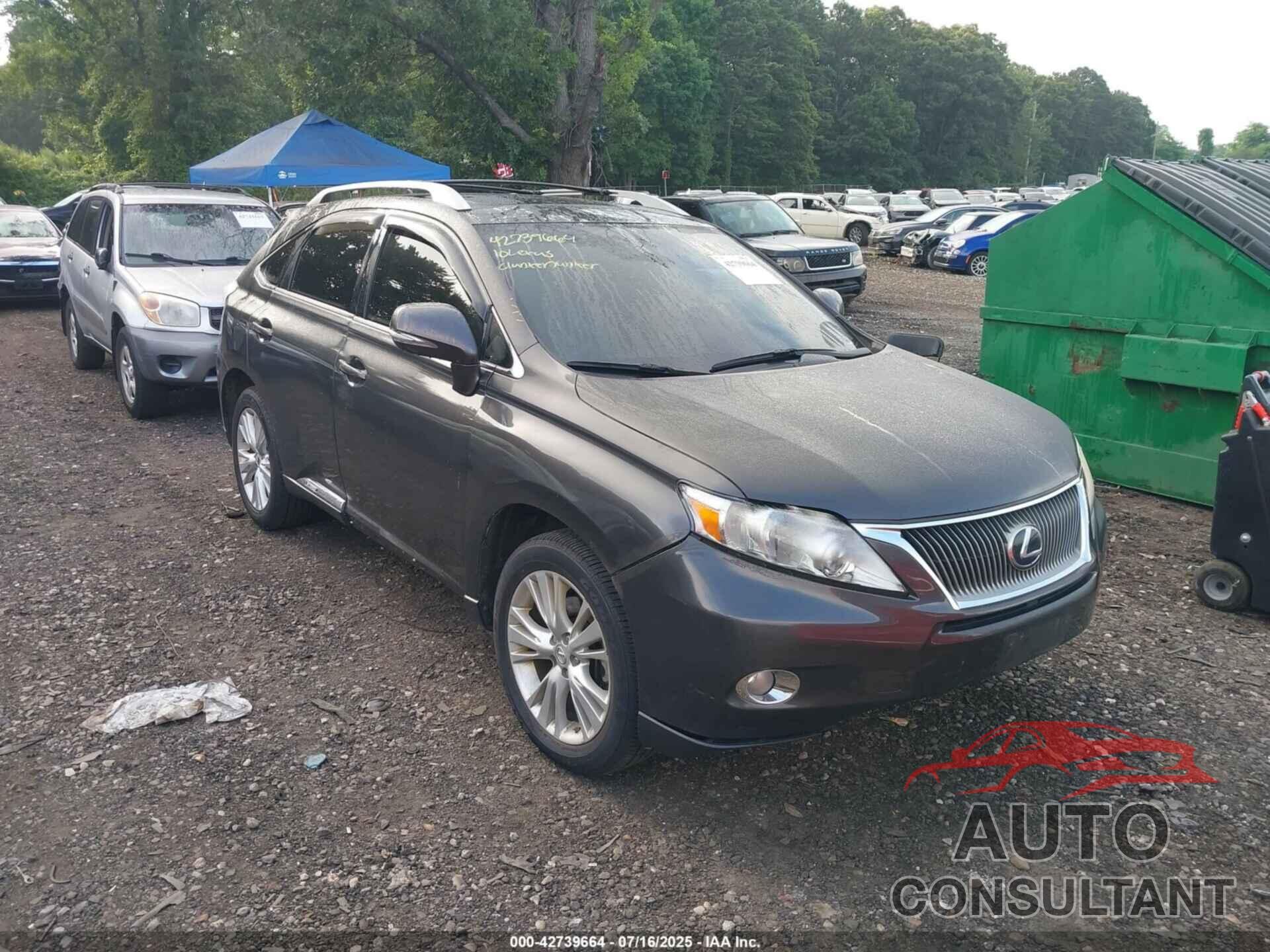 LEXUS RX 450H 2010 - JTJBC1BA2A2409762