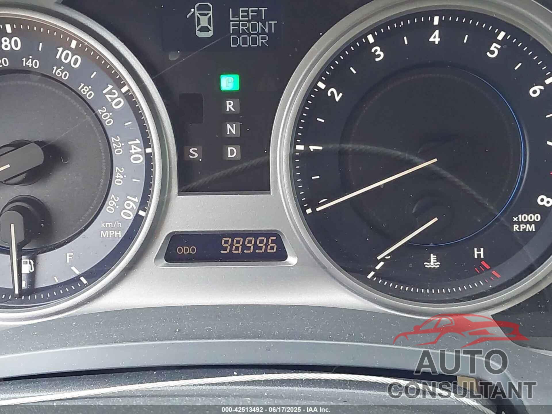 LEXUS IS 250 2010 - JTHBF5C23A5110299
