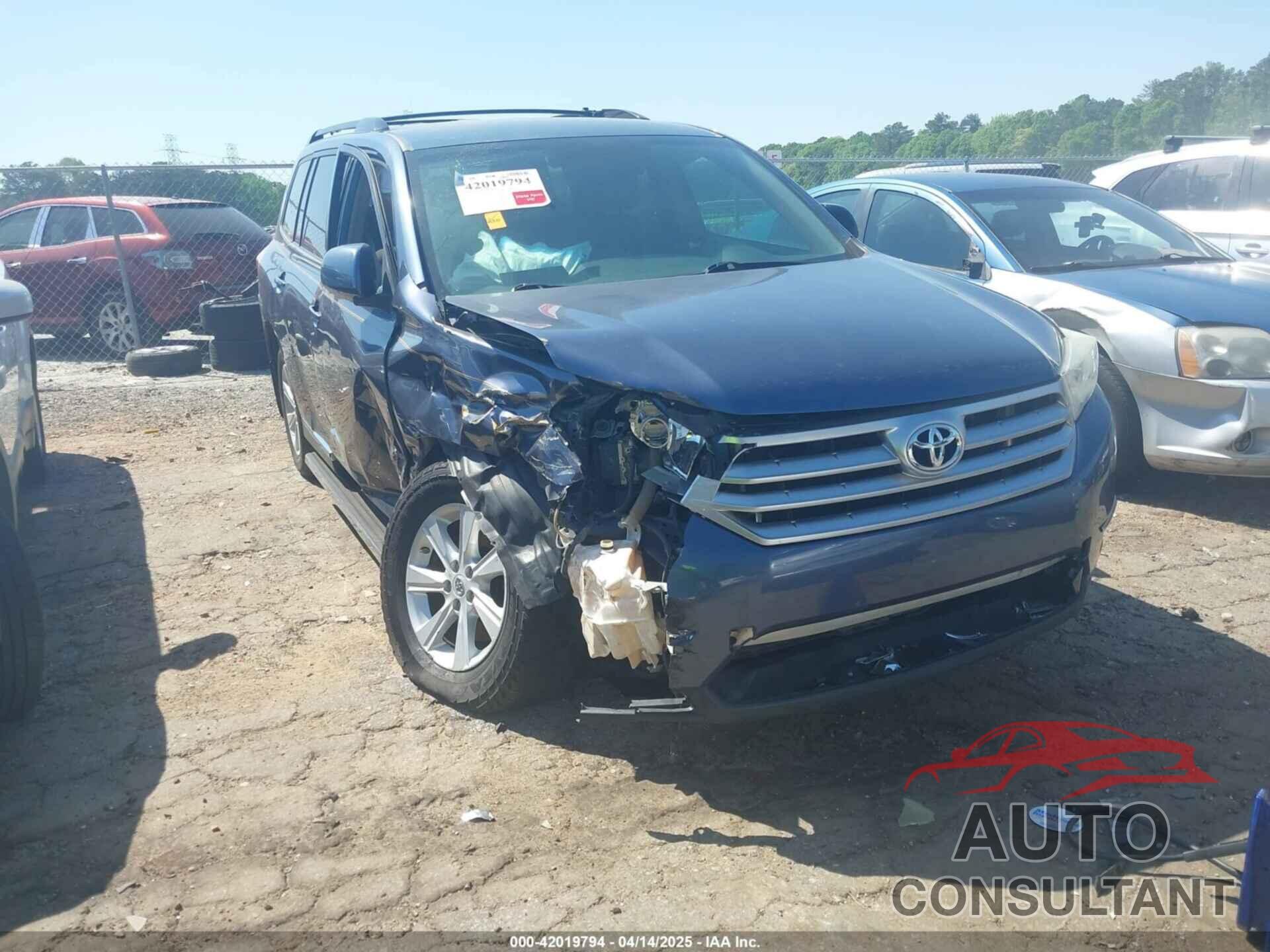 TOYOTA HIGHLANDER 2013 - 5TDZA3EH7DS044603