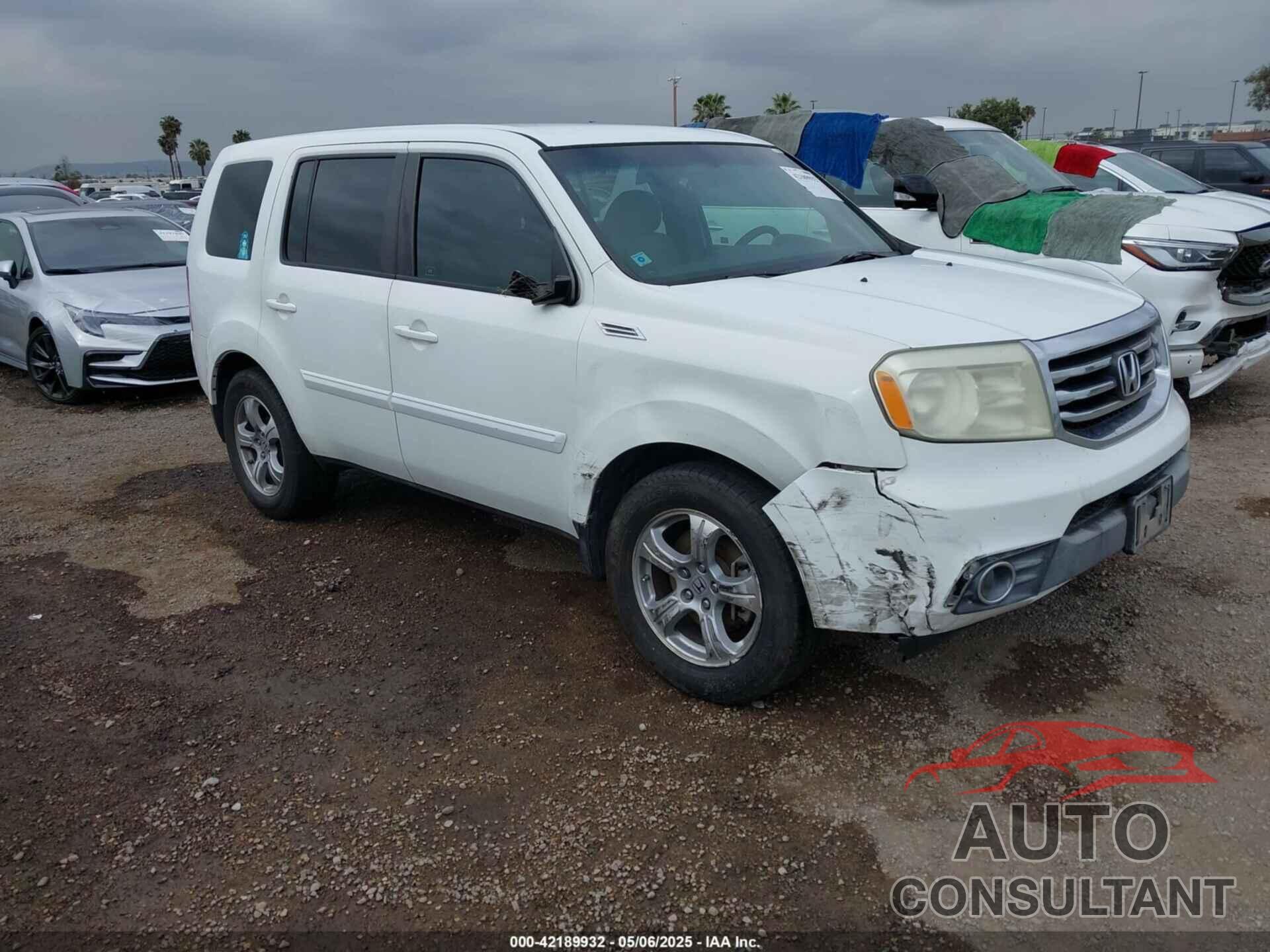 HONDA PILOT 2012 - 5FNYF3H40CB034181