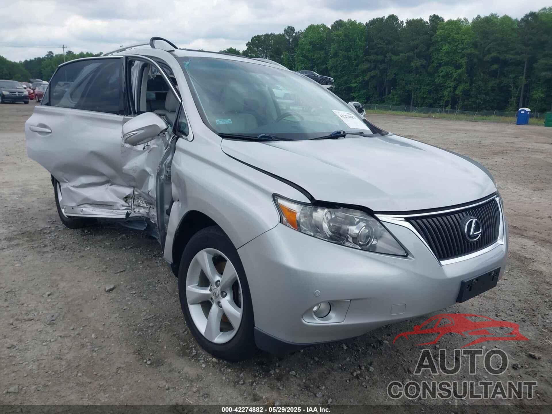 LEXUS RX 350 2012 - 2T2BK1BA8CC121489