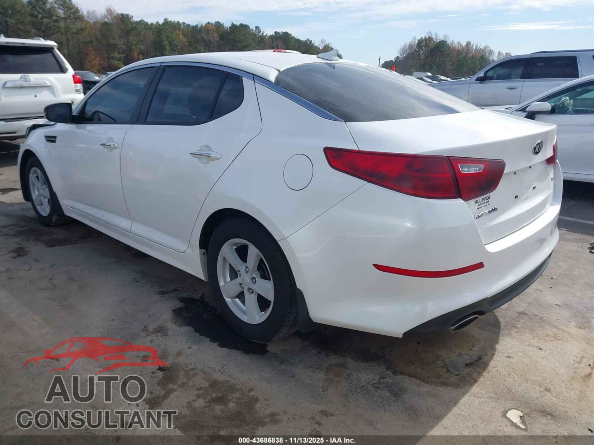 KIA OPTIMA 2015 - KNAGM4A76F5542105