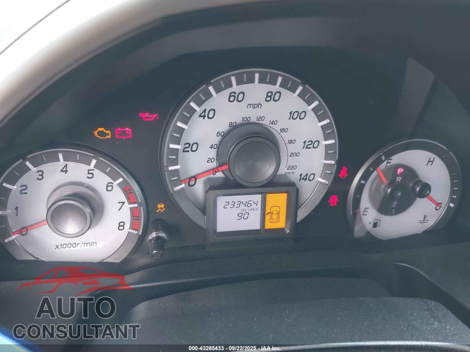 HONDA PILOT 2012 - 5FNYF3H2XCB009853