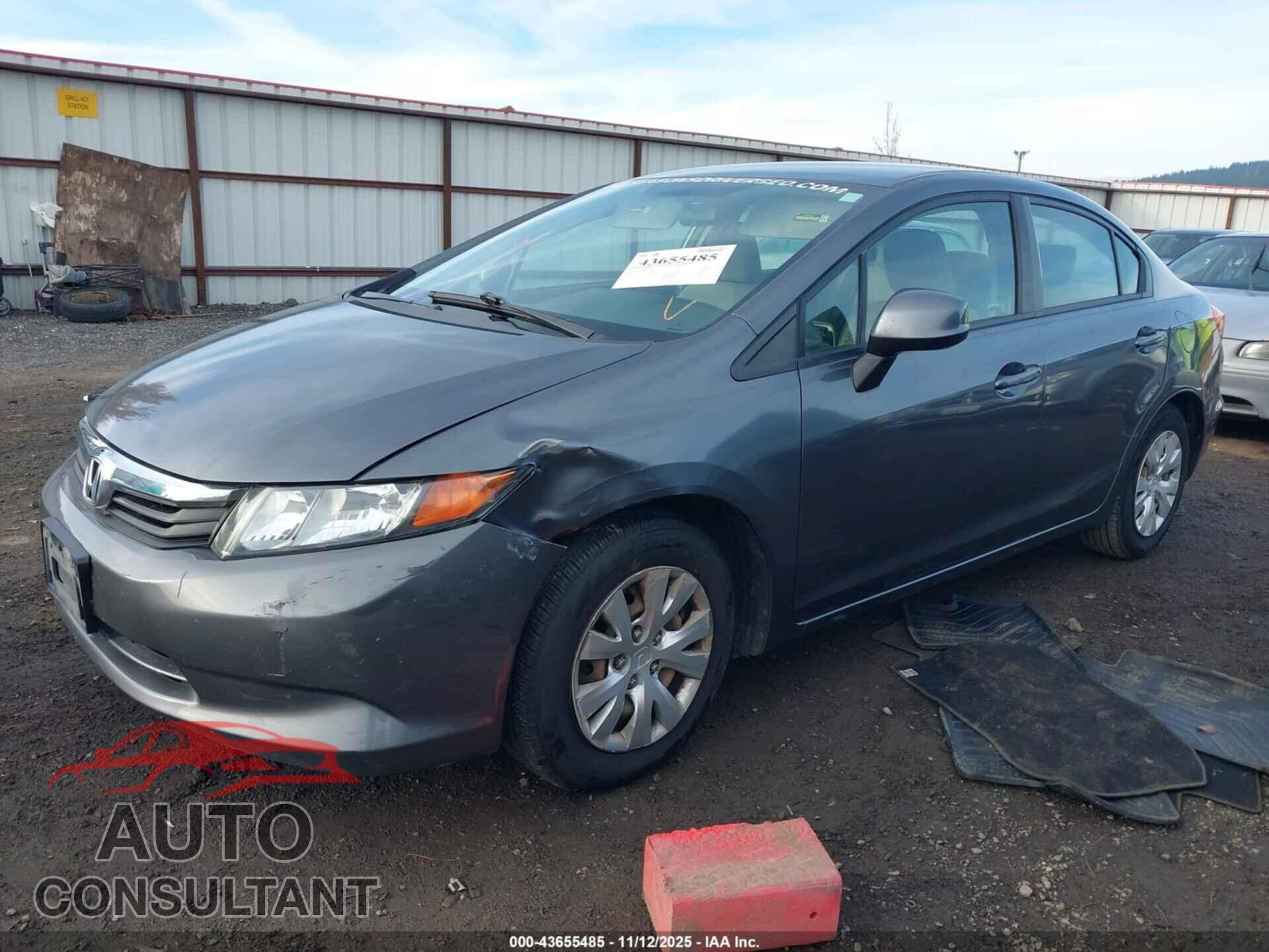 HONDA CIVIC 2012 - 19XFB2F59CE377649