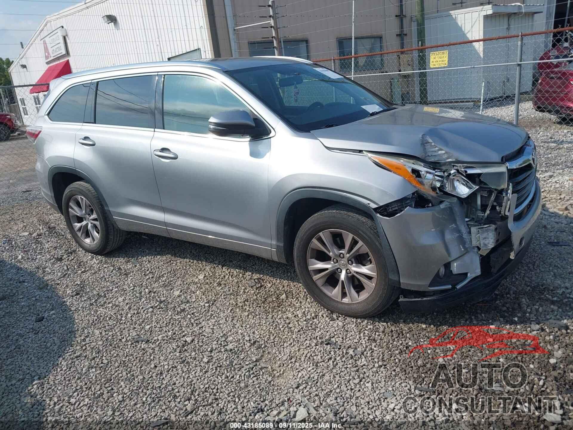 TOYOTA HIGHLANDER 2014 - 5TDKKRFH3ES022535