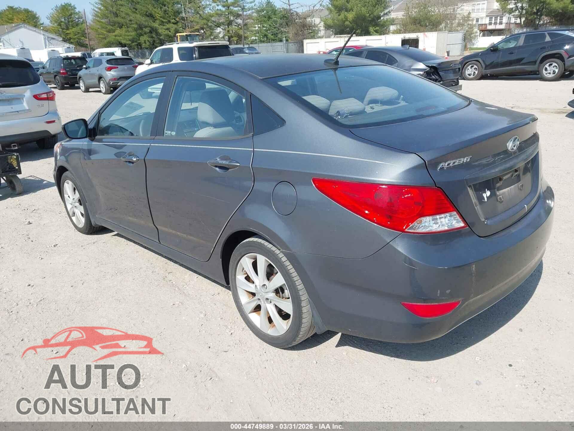 HYUNDAI ACCENT 2013 - KMHCU4AE4DU276310
