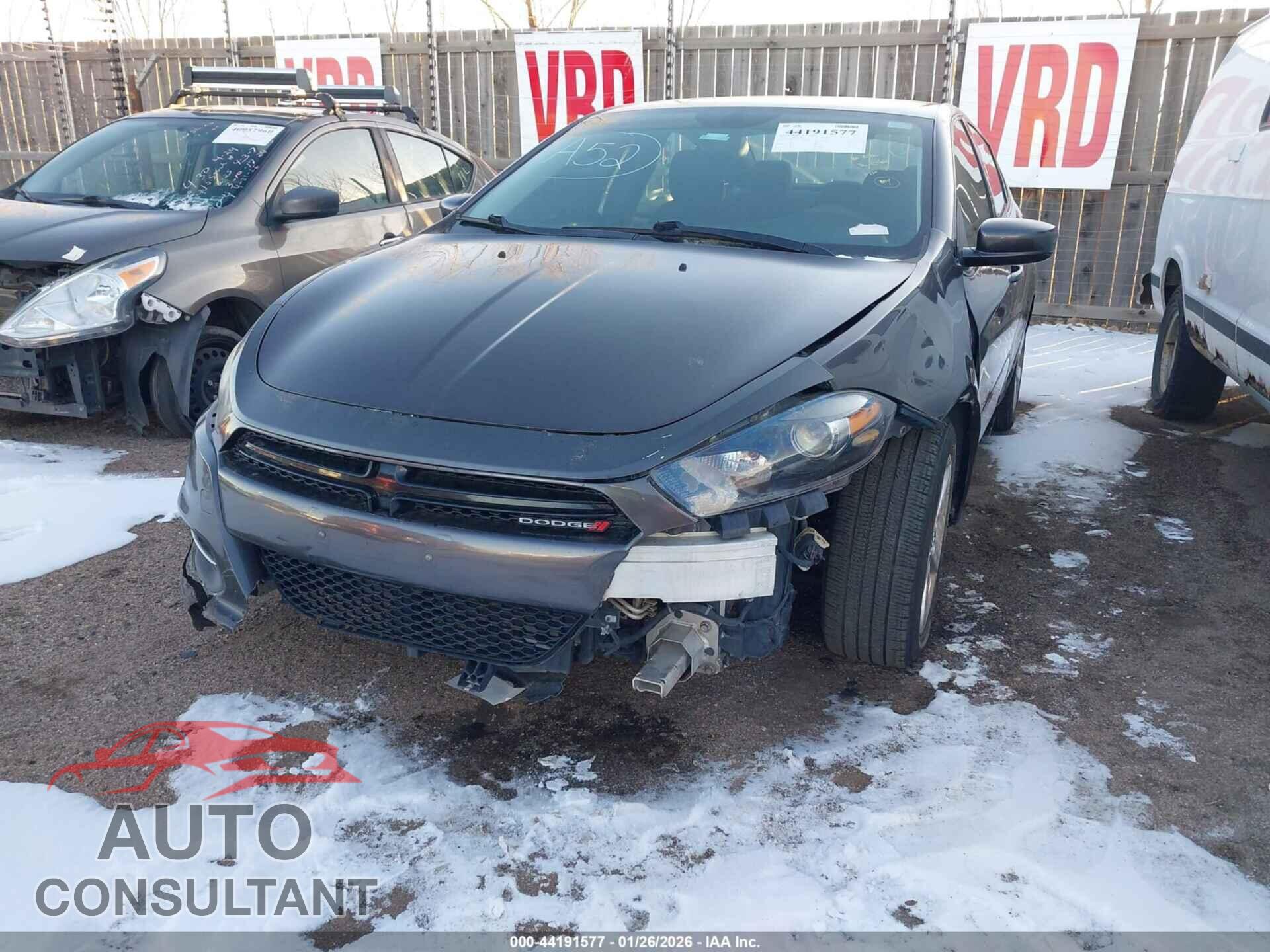 DODGE DART 2015 - 1C3CDFBBXFD439604