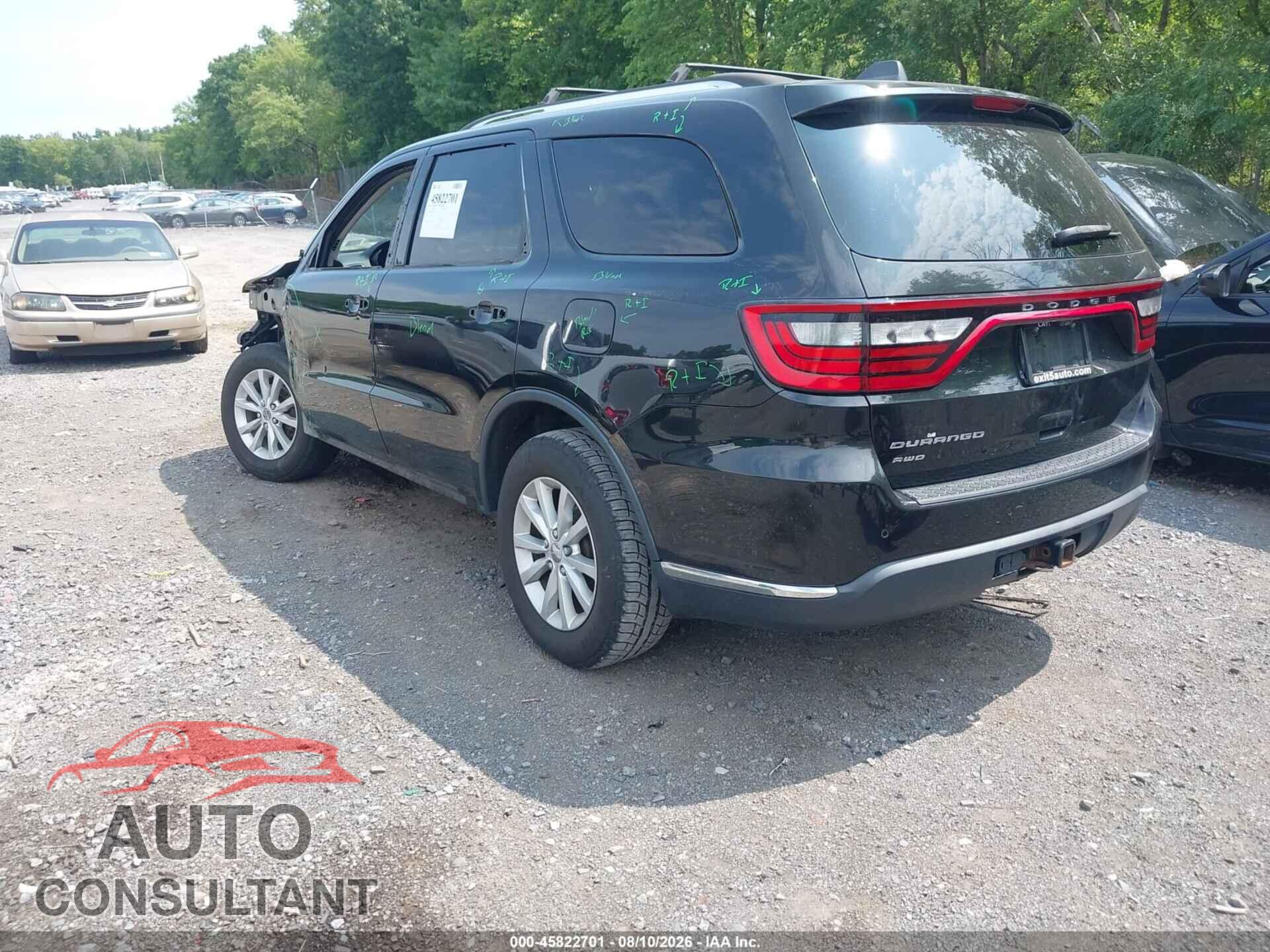 DODGE DURANGO 2015 - 1C4RDJAG8FC709909
