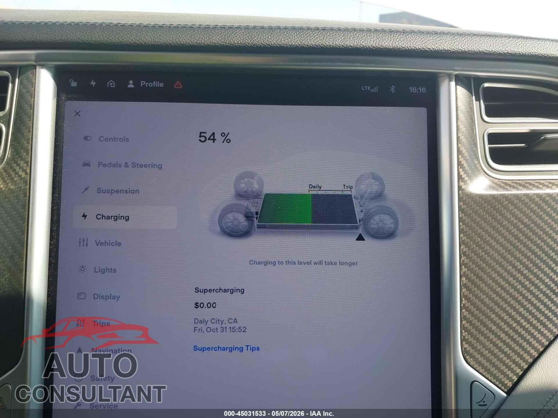 TESLA MODEL S 2013 - 5YJSA1DP6DFP22342