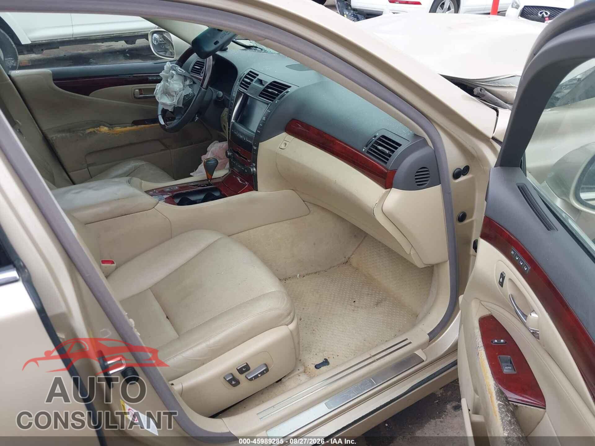 LEXUS LS 2009 - JTHGL46F395034134