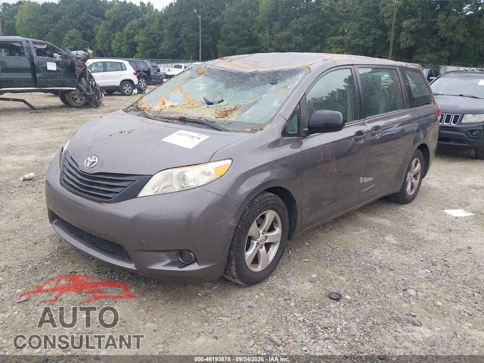TOYOTA SIENNA 2012 - 5TDZK3DCXCS276128