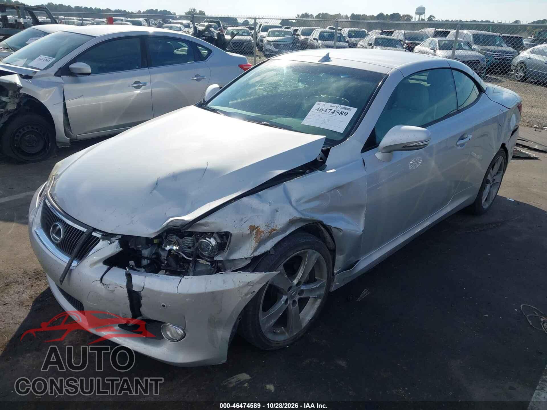 LEXUS IS 250C 2012 - JTHFF2C21C2524962