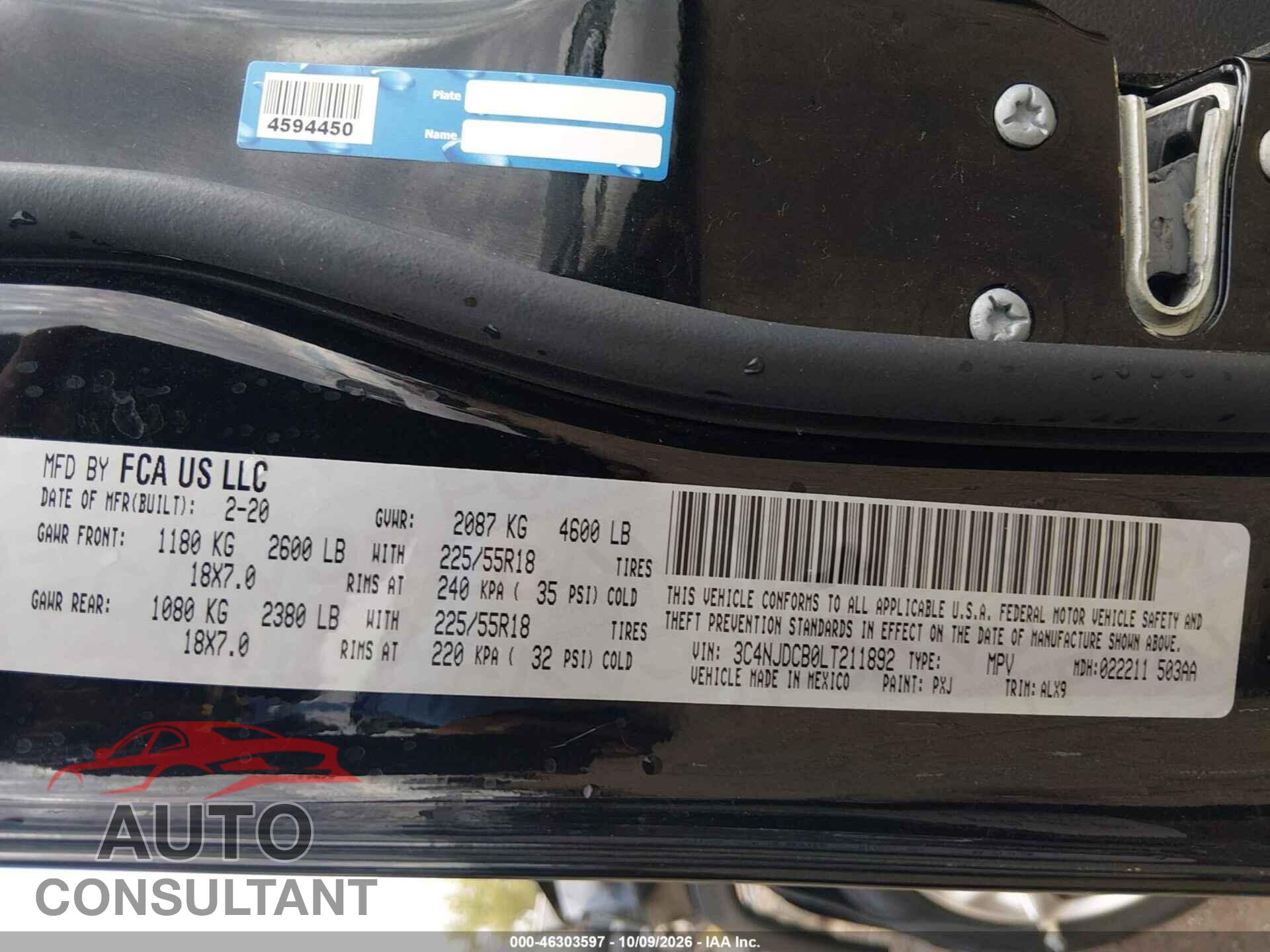 JEEP COMPASS 2020 - 3C4NJDCB0LT211892