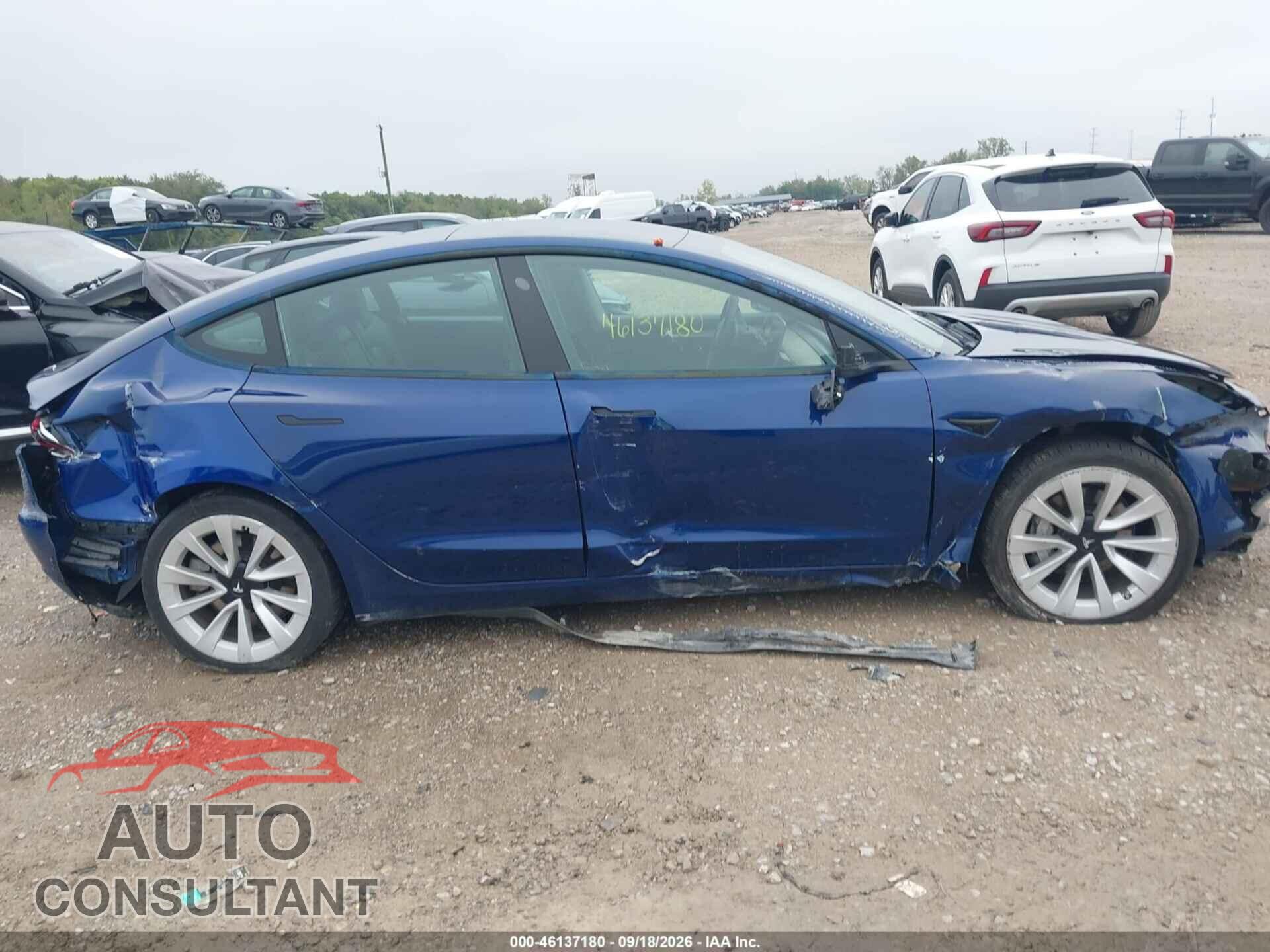 TESLA MODEL 3 2022 - 5YJ3E1EA7NF286007