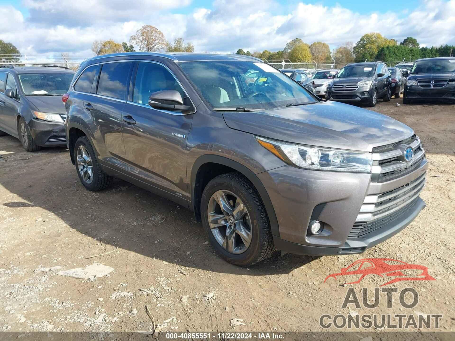 TOYOTA HIGHLANDER HYBRID 2017 - 5TDDGRFH8HS021637