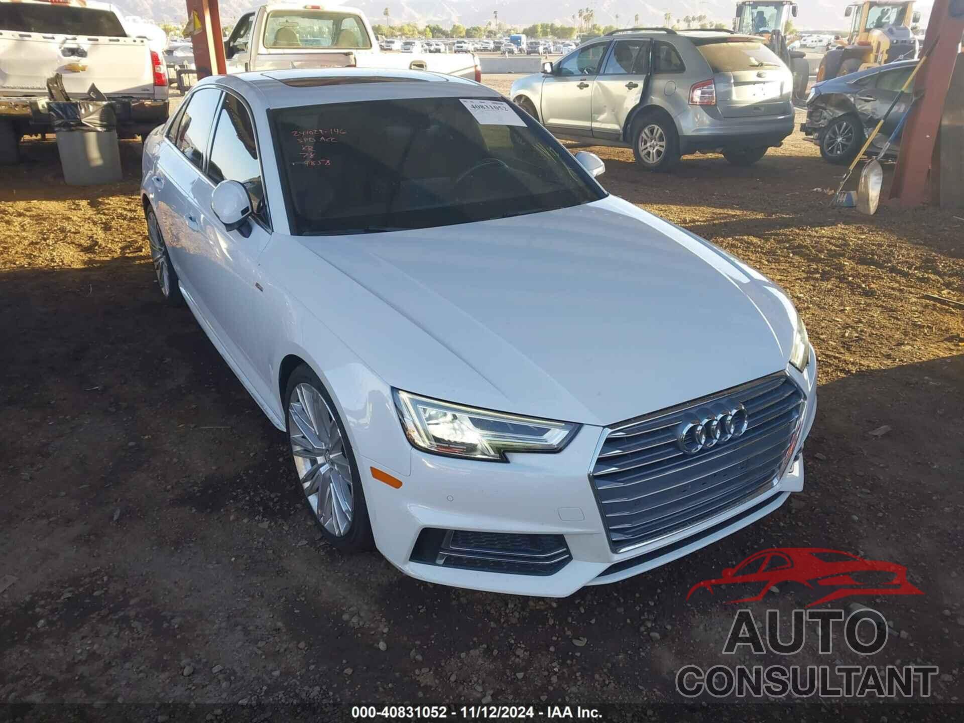 AUDI A4 2017 - WAULNAF42HN024858