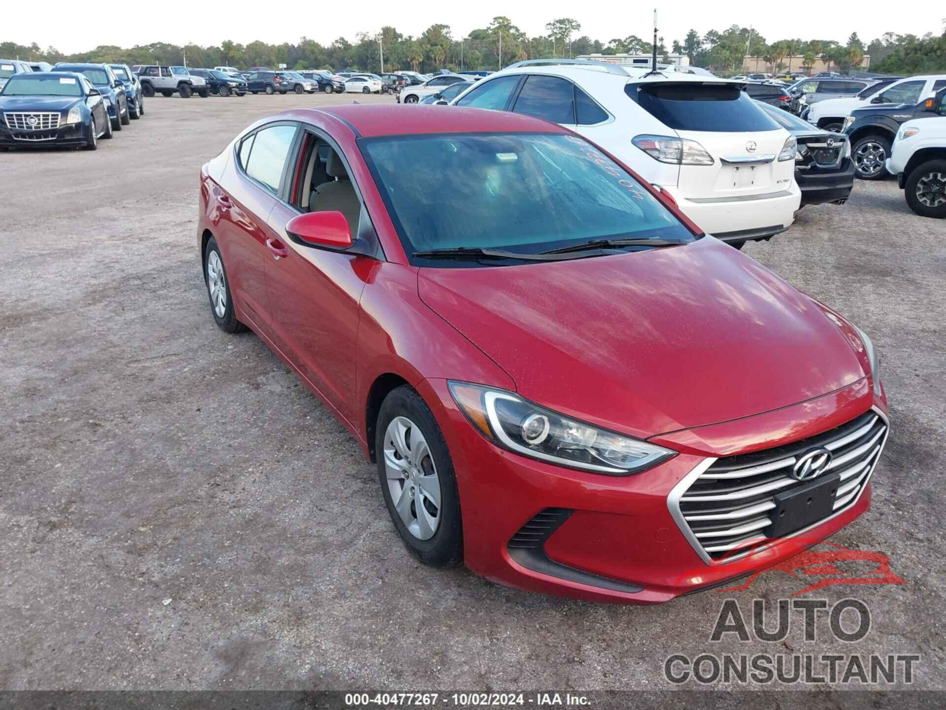 HYUNDAI ELANTRA 2017 - KMHD74LFXHU422328