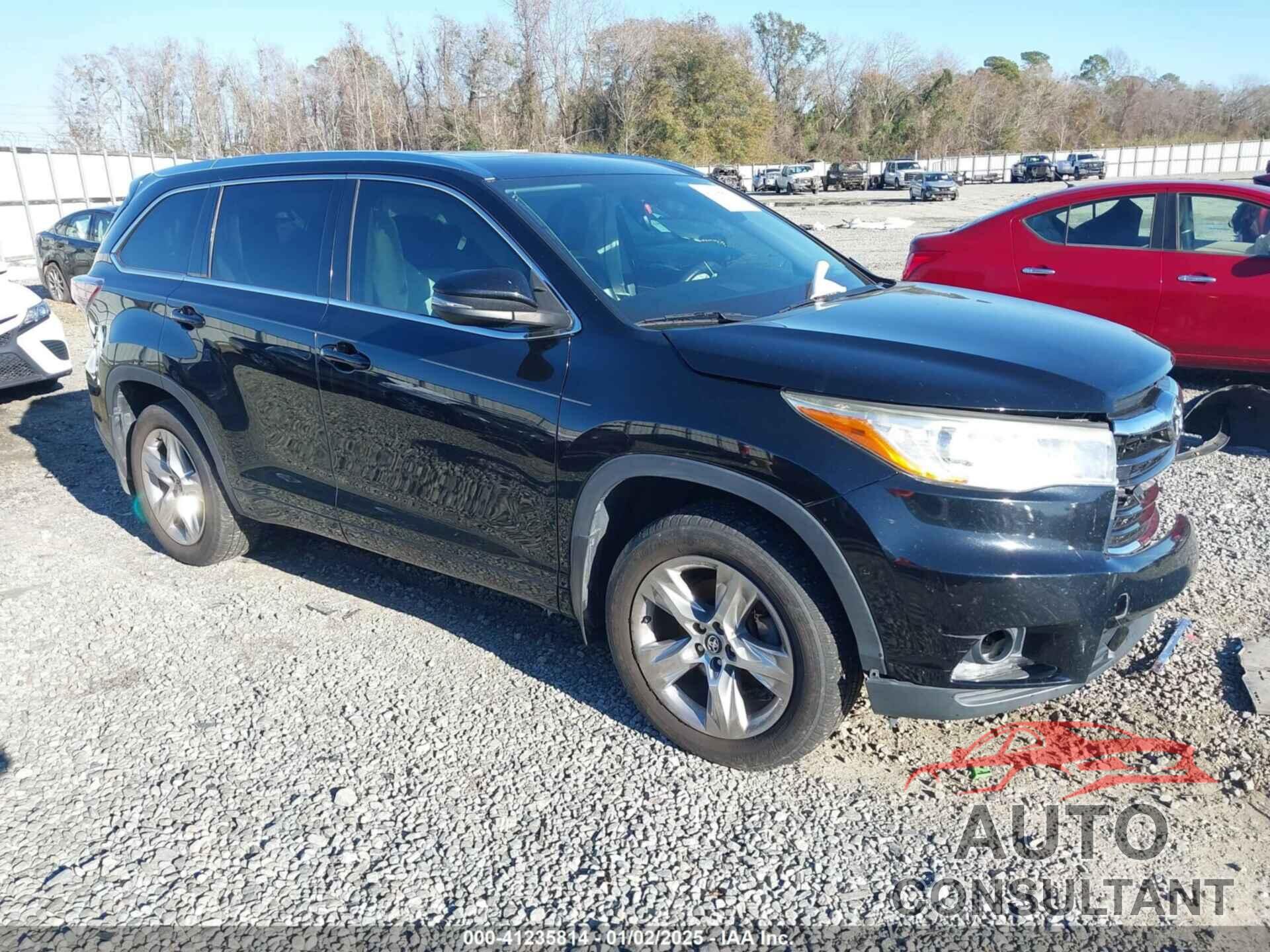 TOYOTA HIGHLANDER 2016 - 5TDDKRFH5GS292507