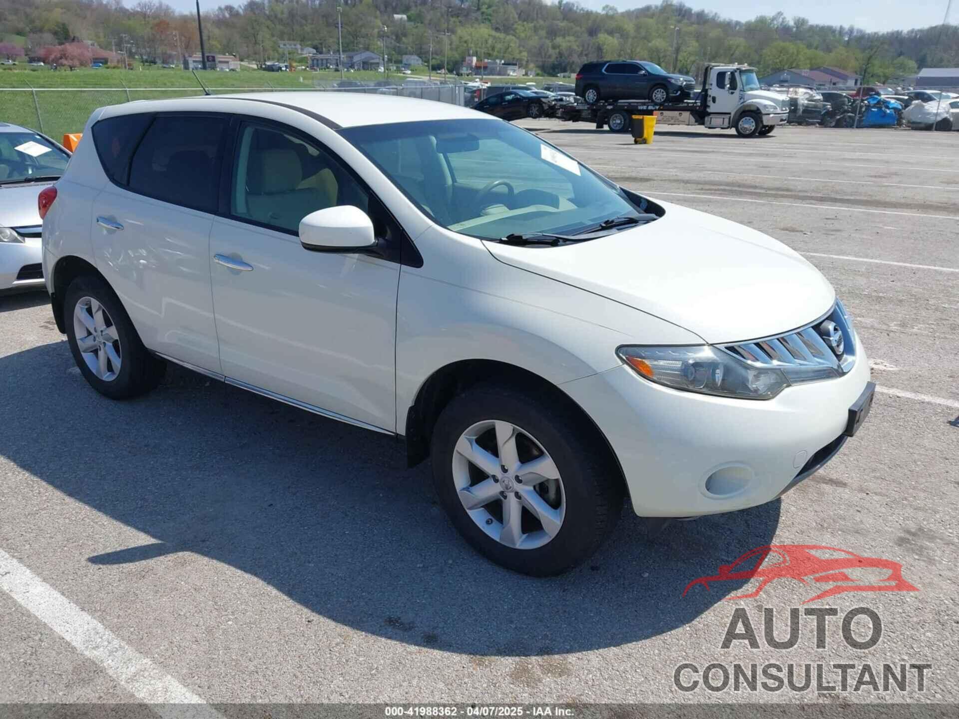NISSAN MURANO 2009 - JN8AZ18WX9W123778