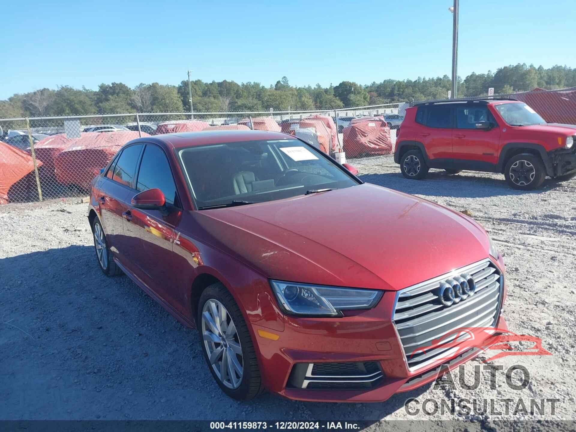 AUDI A4 2018 - WAUKMAF46JA152581