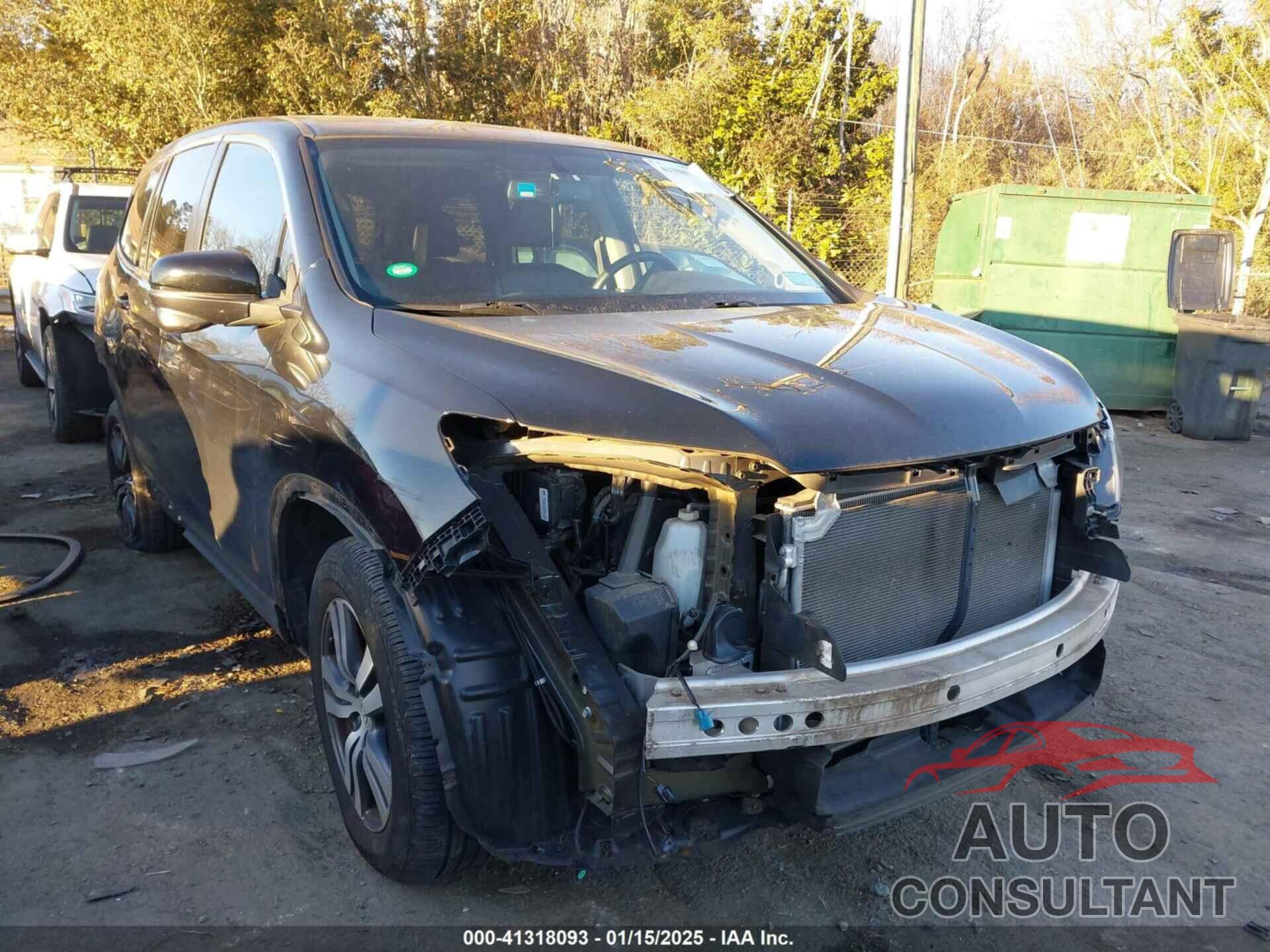 HONDA PILOT 2017 - 5FNYF6H58HB045933