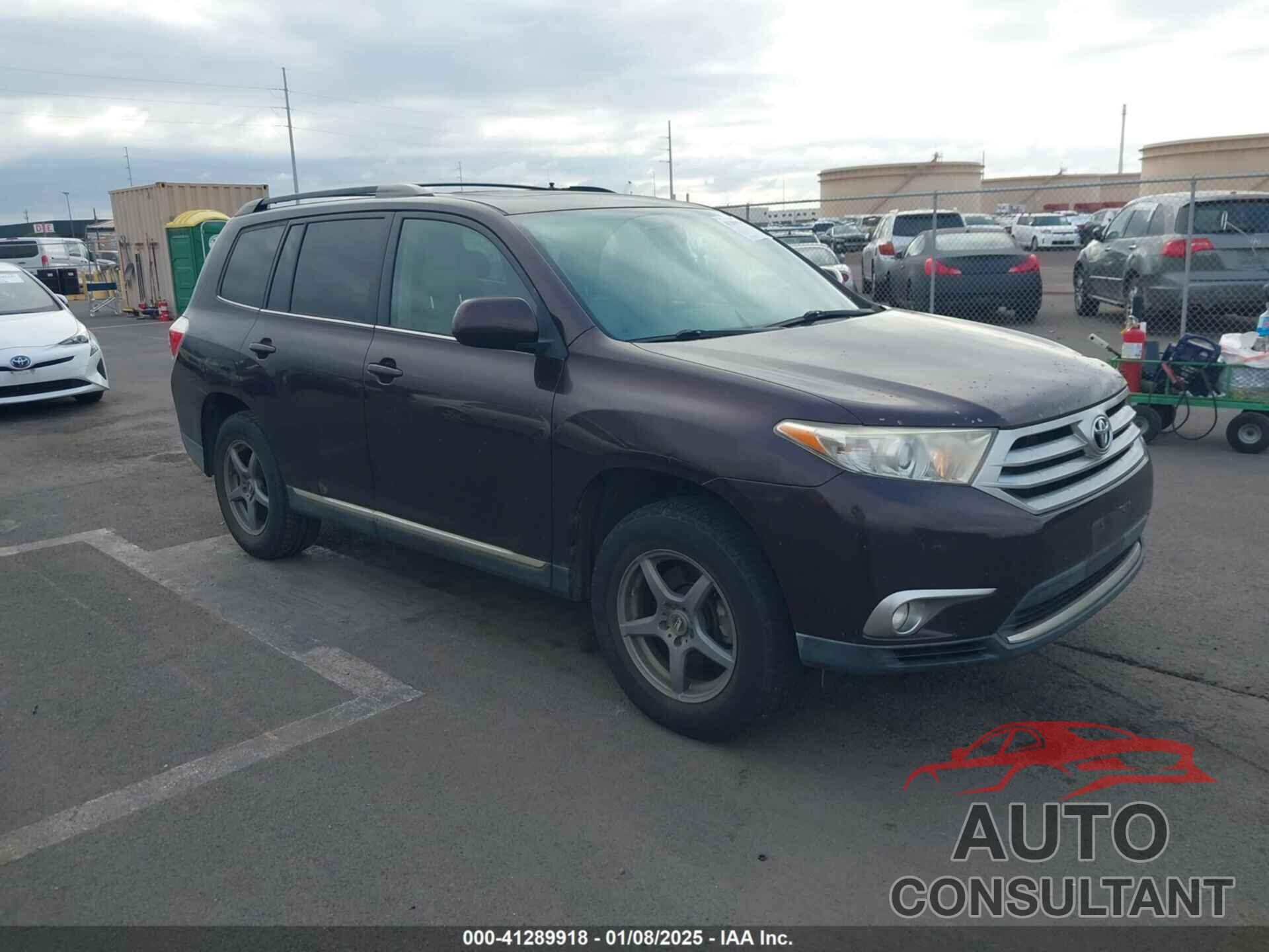 TOYOTA HIGHLANDER 2012 - 5TDZK3EHXCS053596