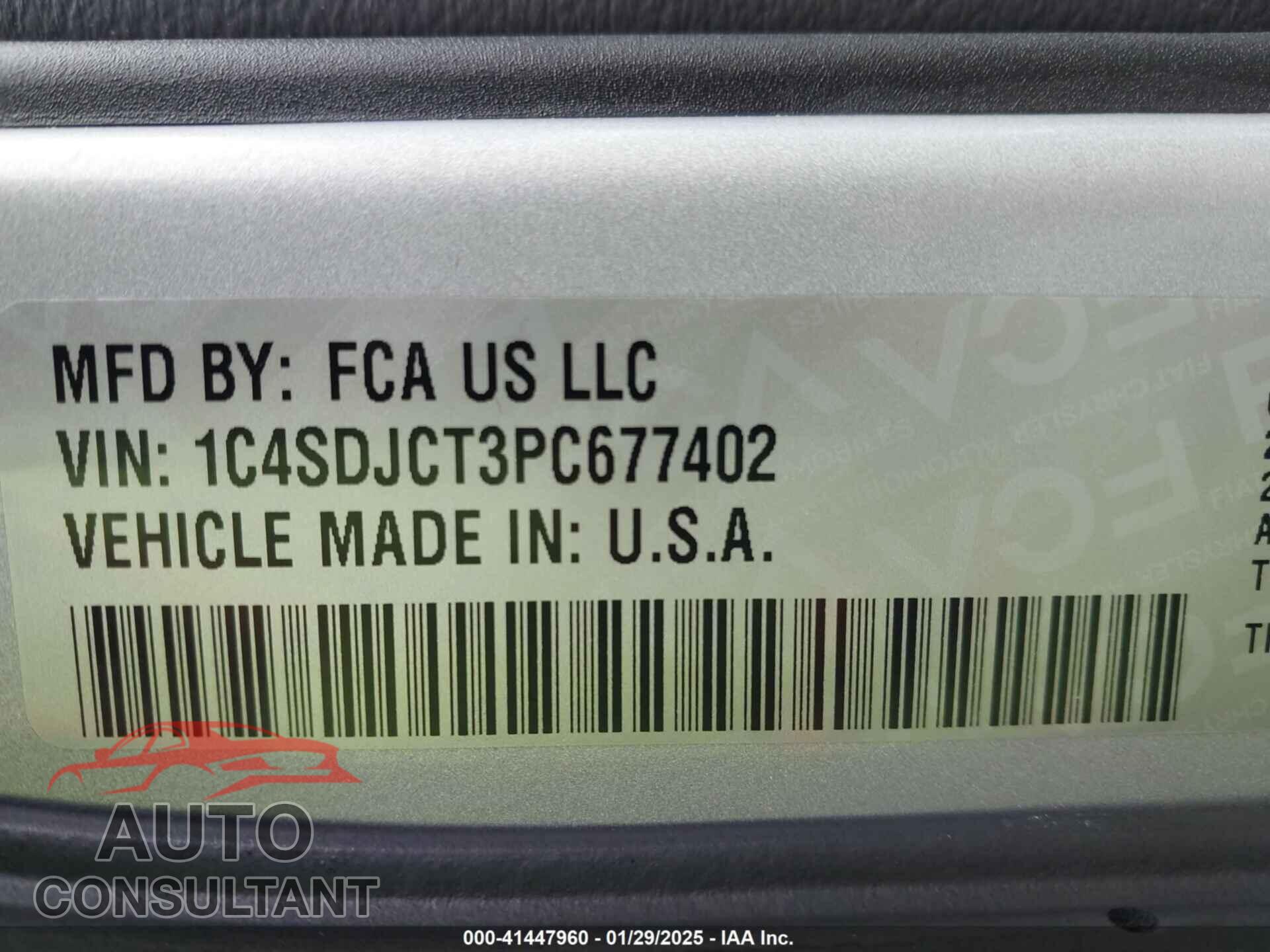 DODGE DURANGO 2023 - 1C4SDJCT3PC677402
