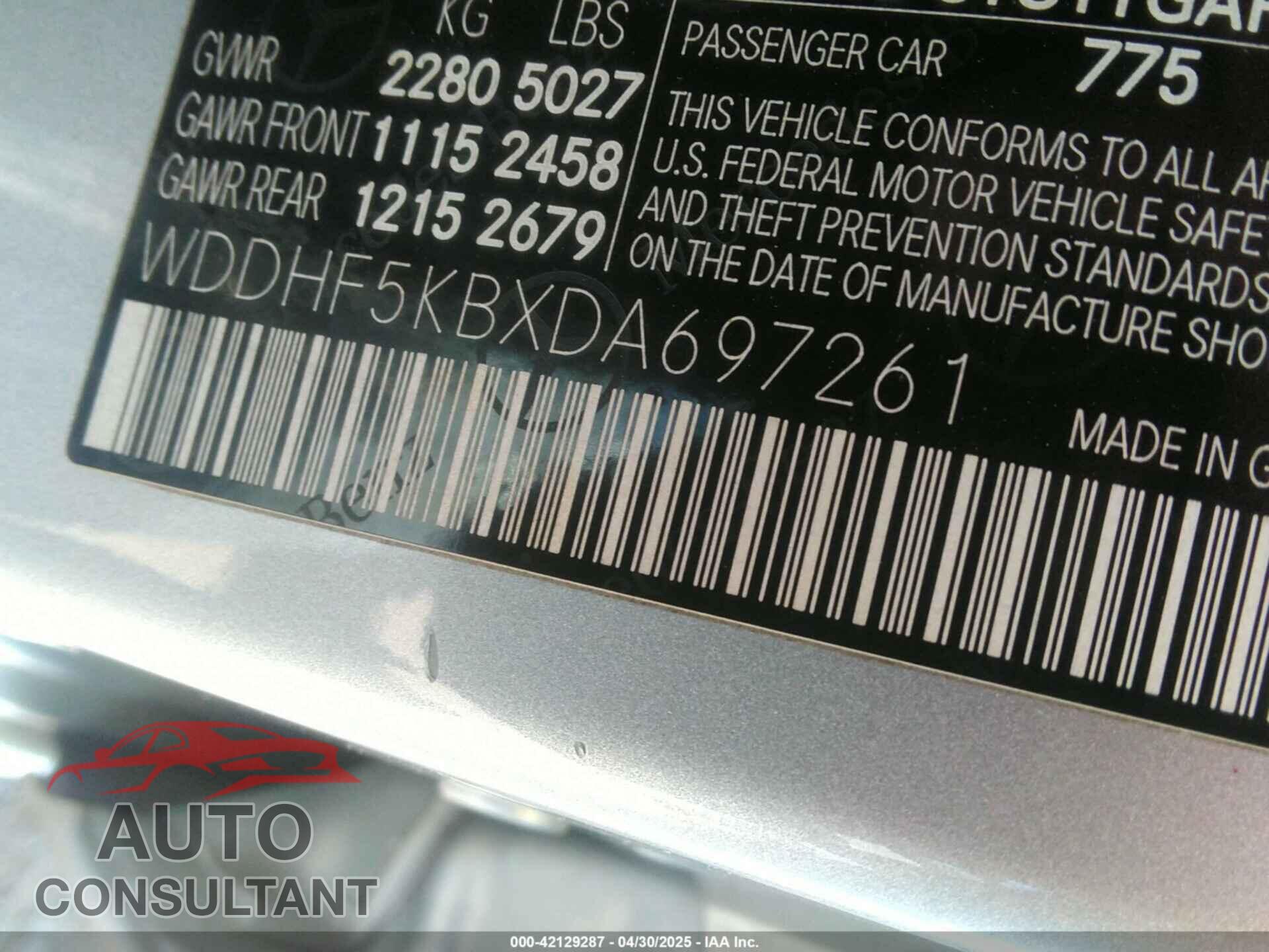 MERCEDES-BENZ E 350 2013 - WDDHF5KBXDA697261