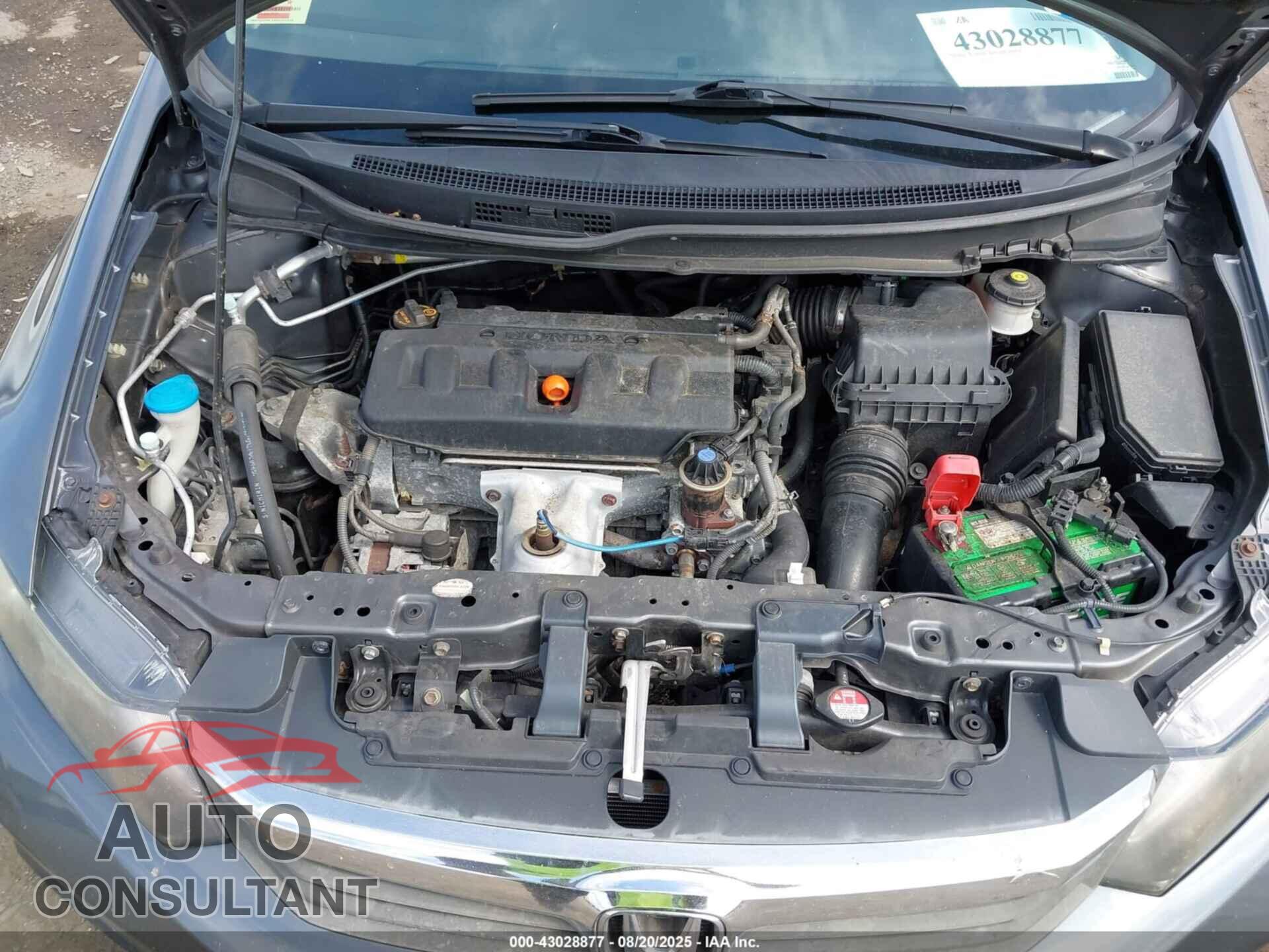 HONDA CIVIC 2012 - 19XFB2F87CE362822