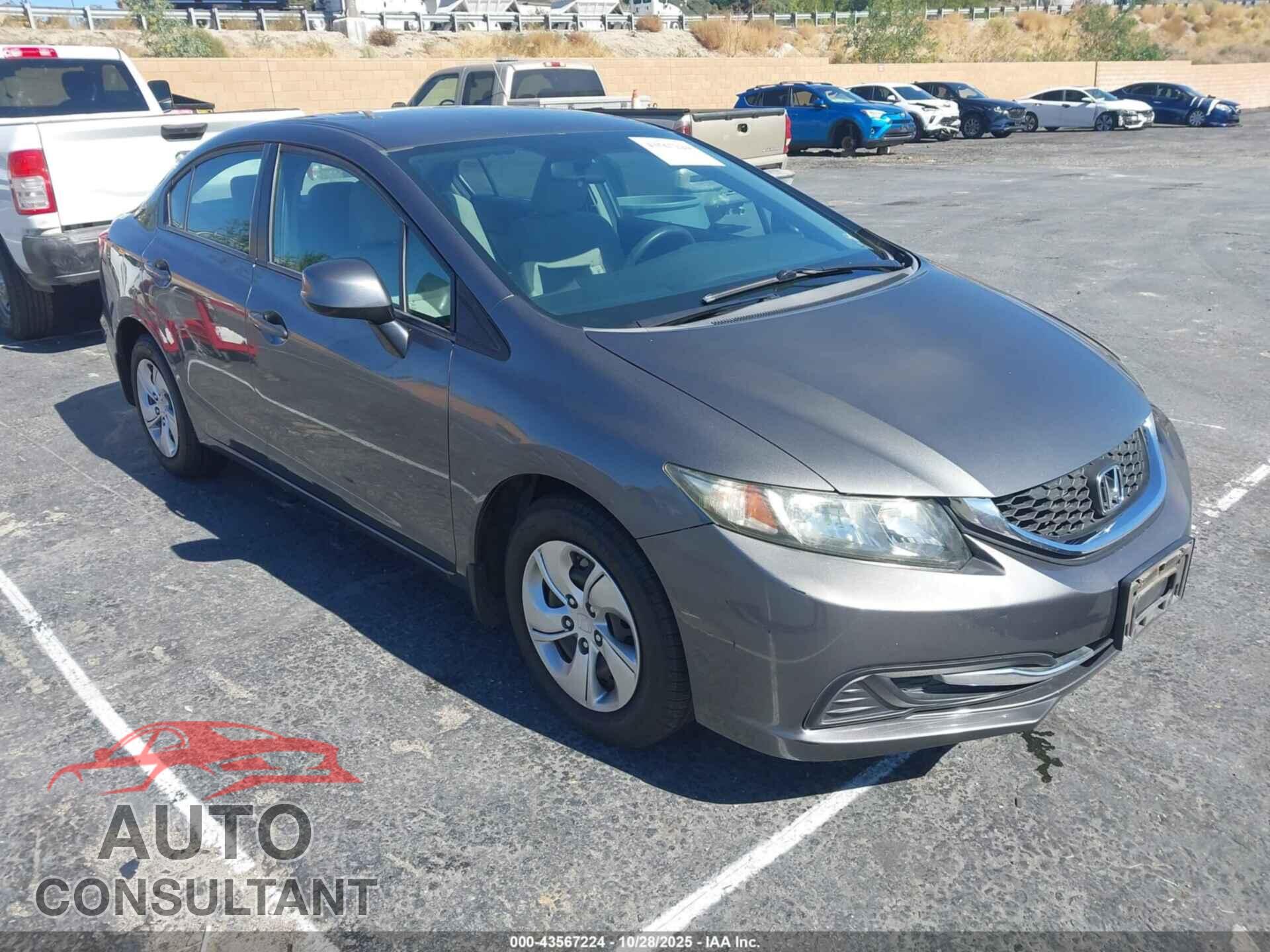 HONDA CIVIC 2013 - 19XFB2F57DE292682